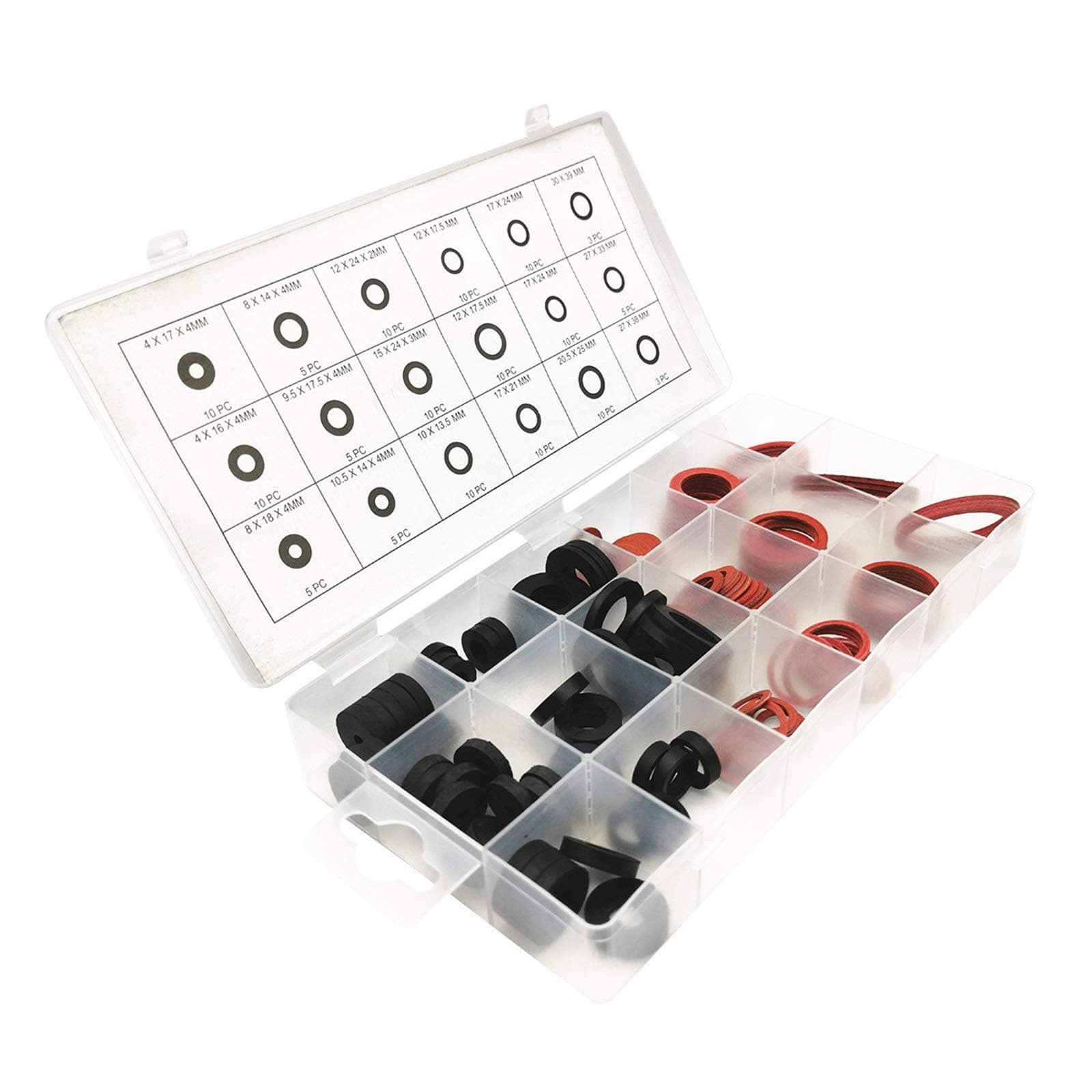 JawayTool Rubber Grommets Kit & Plug Wire Ring Assortment Set Electrical Gasket Tools - 125 - Pieces