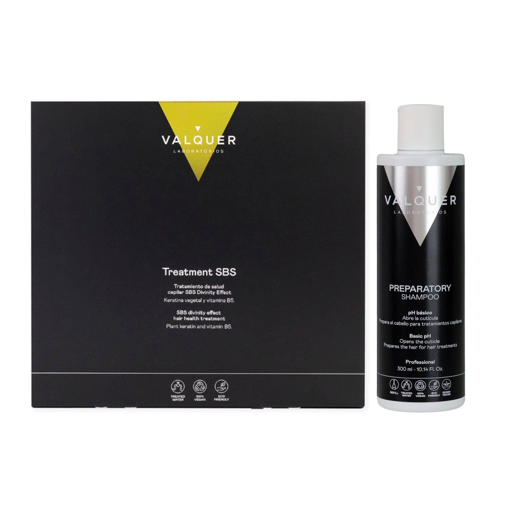 Valquer Professional Hair Treatment (sbs) + Shampoo: Damaged Hair, Anti-frizz, Hair Regenerator, Hair Health. Extra deep hydration