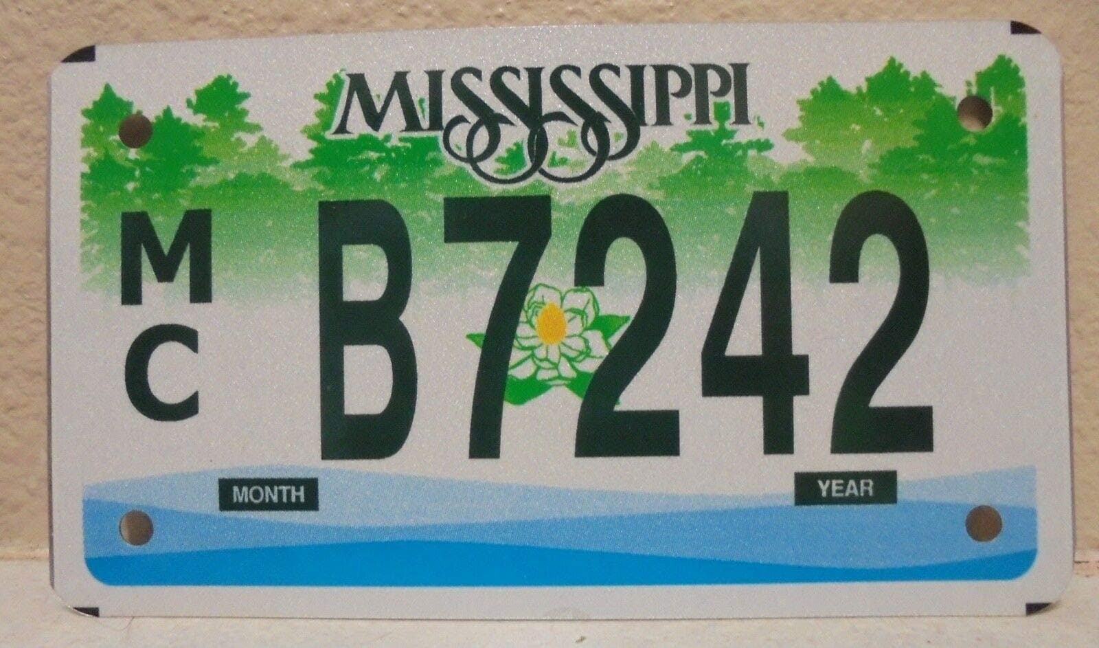 Mississippi Motorcycle License Plate Plate Nos Mc B7242 License Plate Signs 6x12 inches