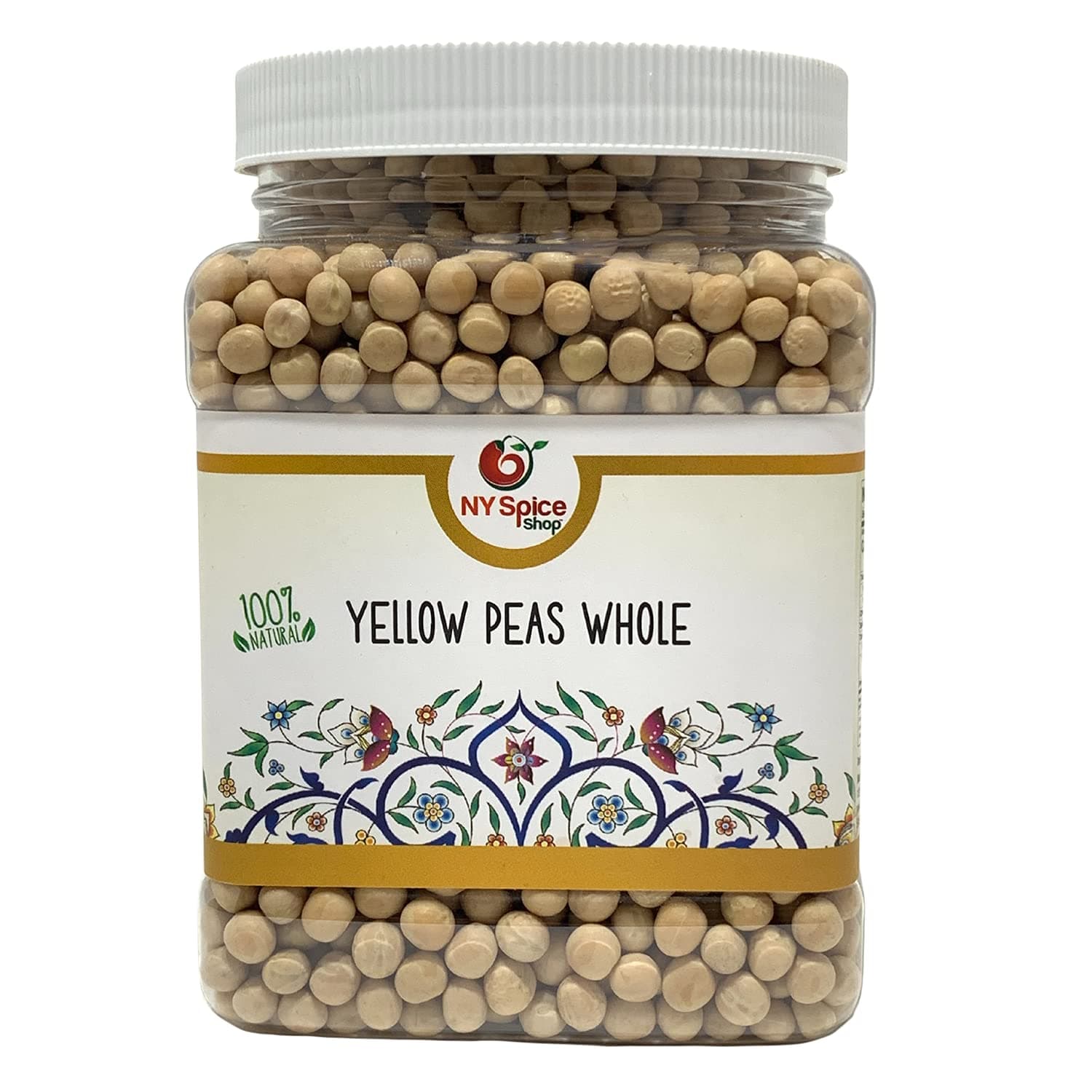 NY SPICE SHOP Whole Yellow Peas - 3 Pound (lbs.) Dry Yellow Peas - Pure & All-Natural Beans - Healthy & Delicious - Protein & Fiber Rich Peas - Great for Soup, Stews, & Curries