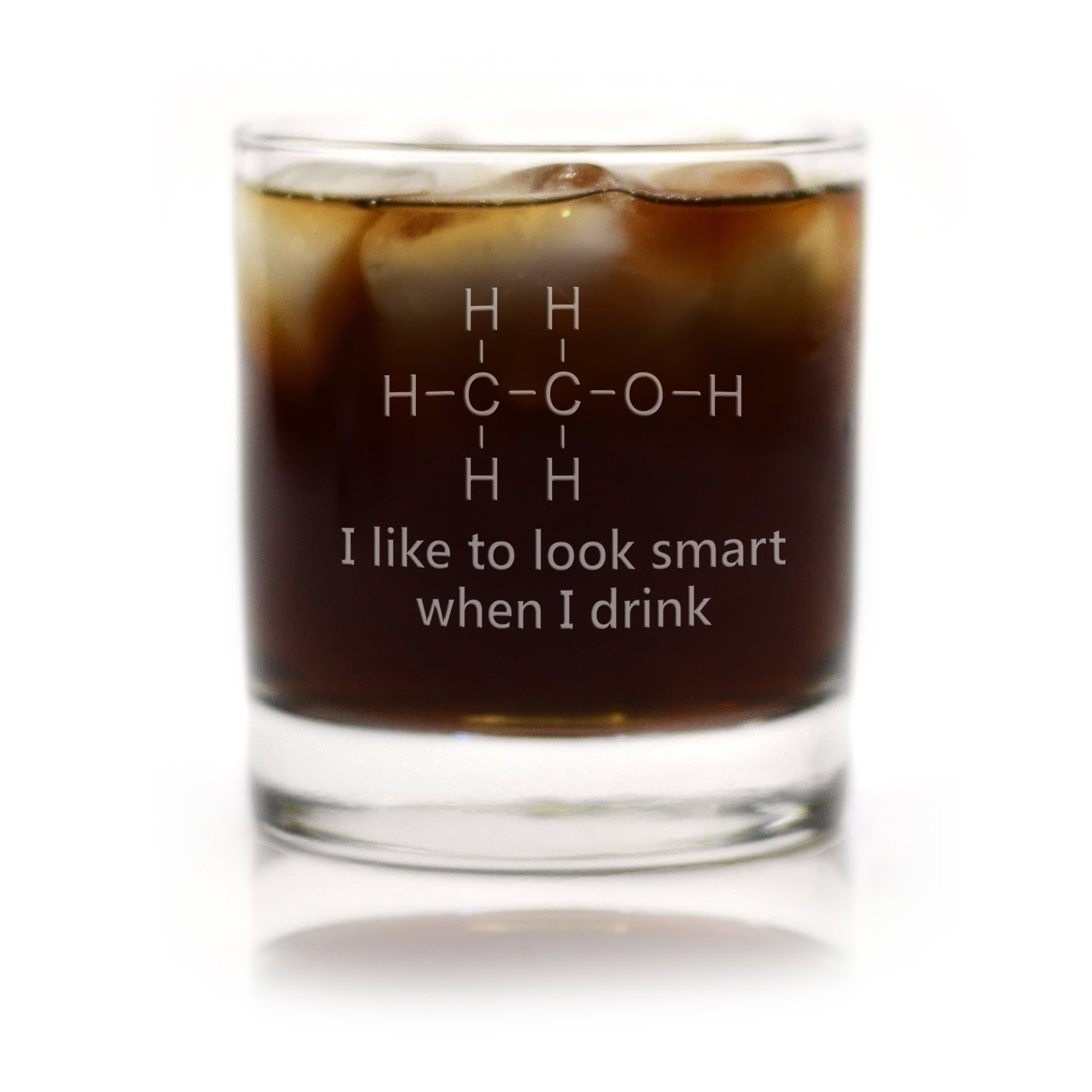 Funny Chemistry of Alcohol Engraved Glass (Cocktail Rocks)
