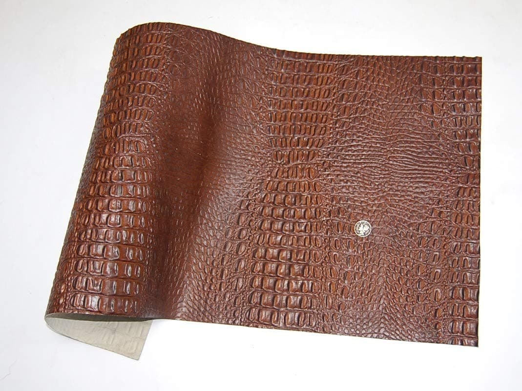 ABE leather hides Cow Leather Skins Colors and Sizes (Brown Alligator Print, 12 x 24)