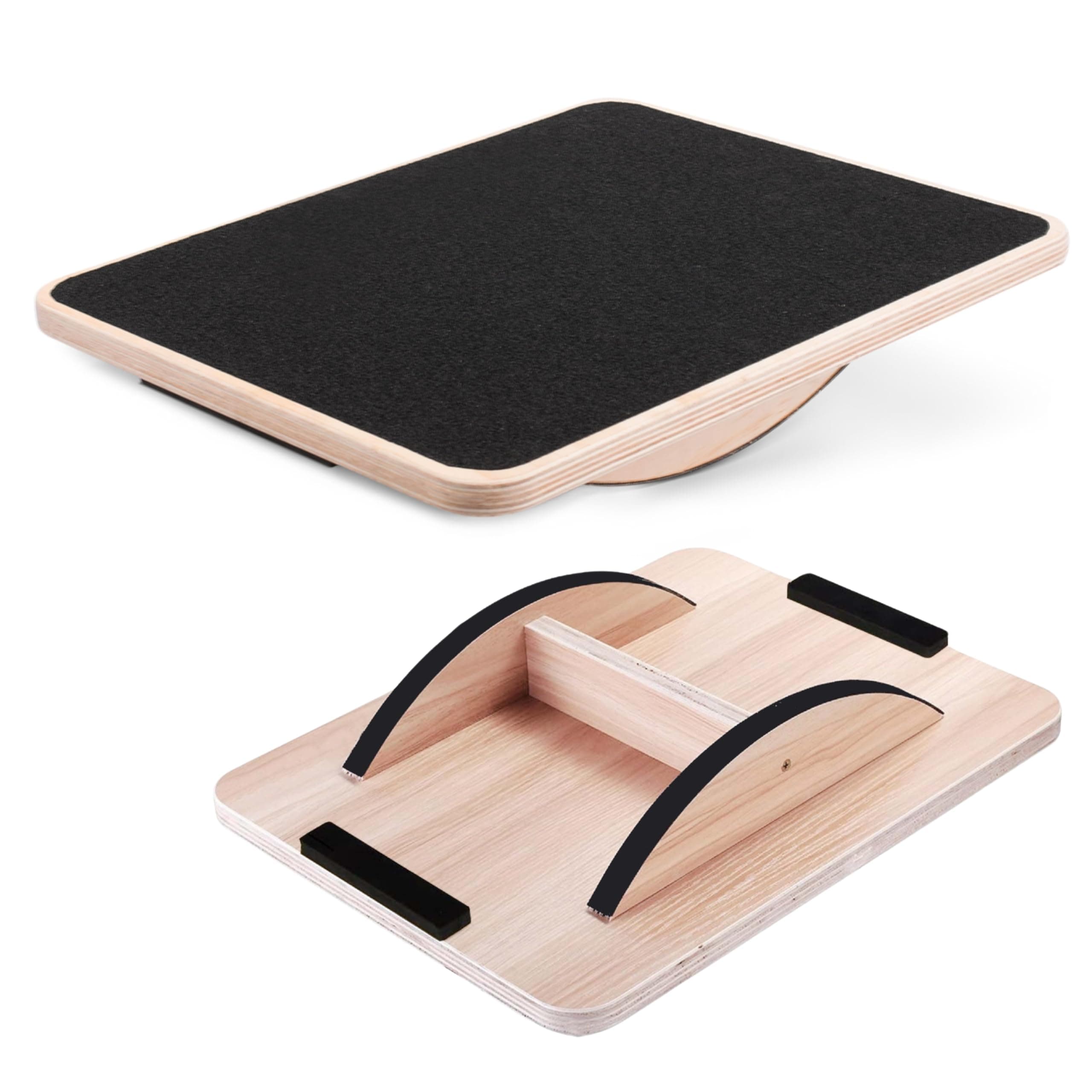 Yes4All 350LBS Professional Wooden Balance Board for Leg Workout, Anti-Slip R...