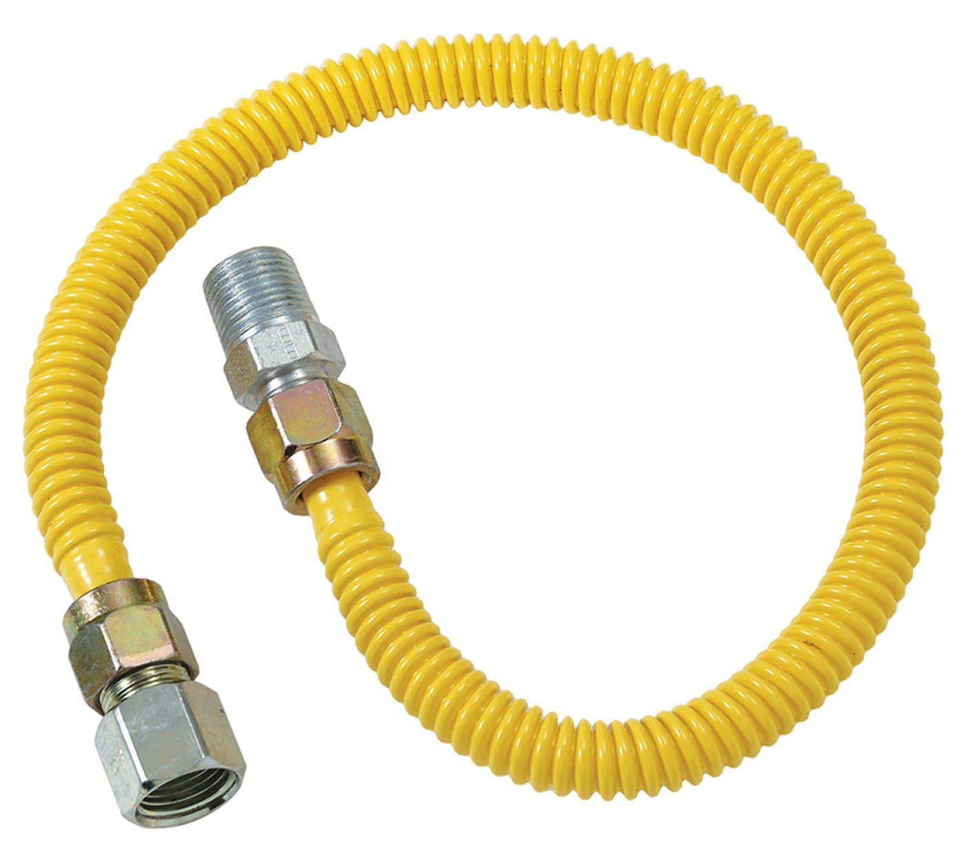 Plumb Shop Brasscraft CSSD54-18P 18-Inch Stainless Steel Gas Heater Connector, Stainless-Steel