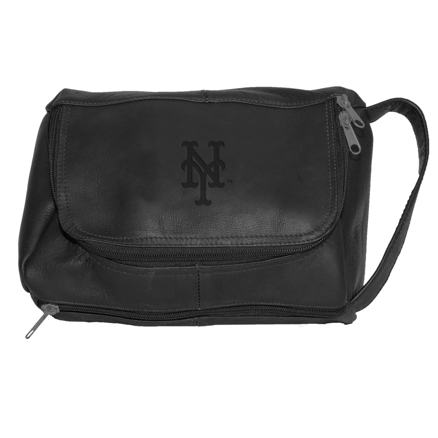 MLB New York Mets Black Leather Deluxe Shave Kit