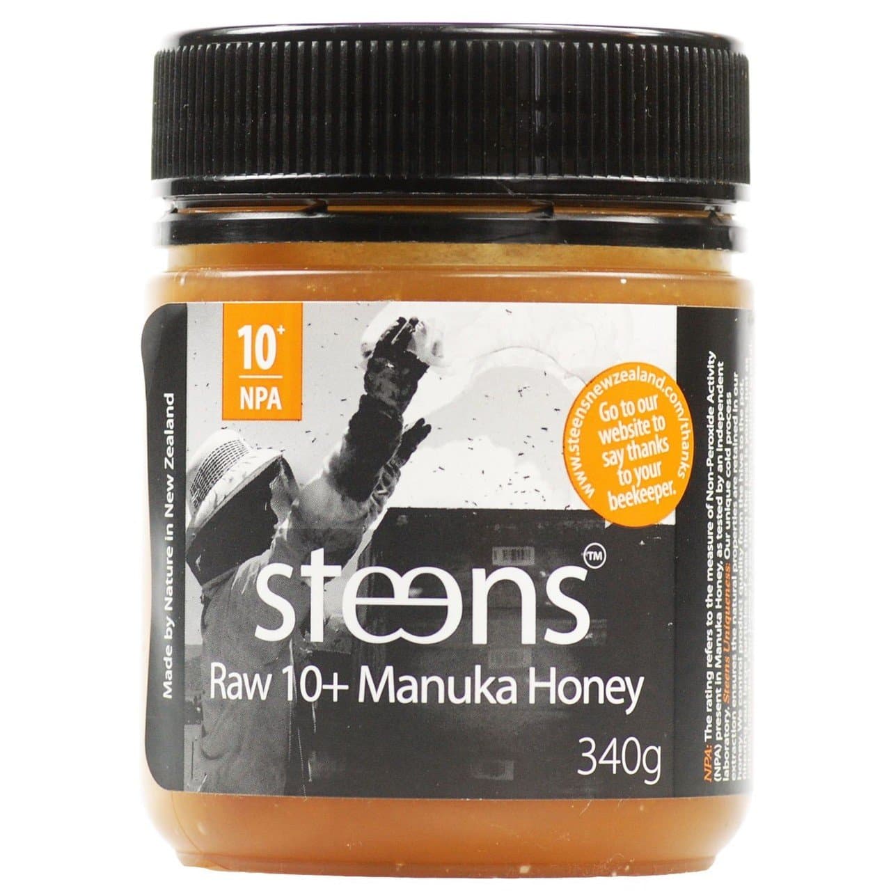Steens - Beekeeper 10+ Raw Manuka Honey | 340g