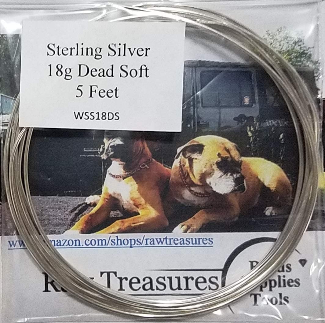 18 Gauge Sterling Silver Dead Soft Round Wire - 5 Feet from RawTreasures