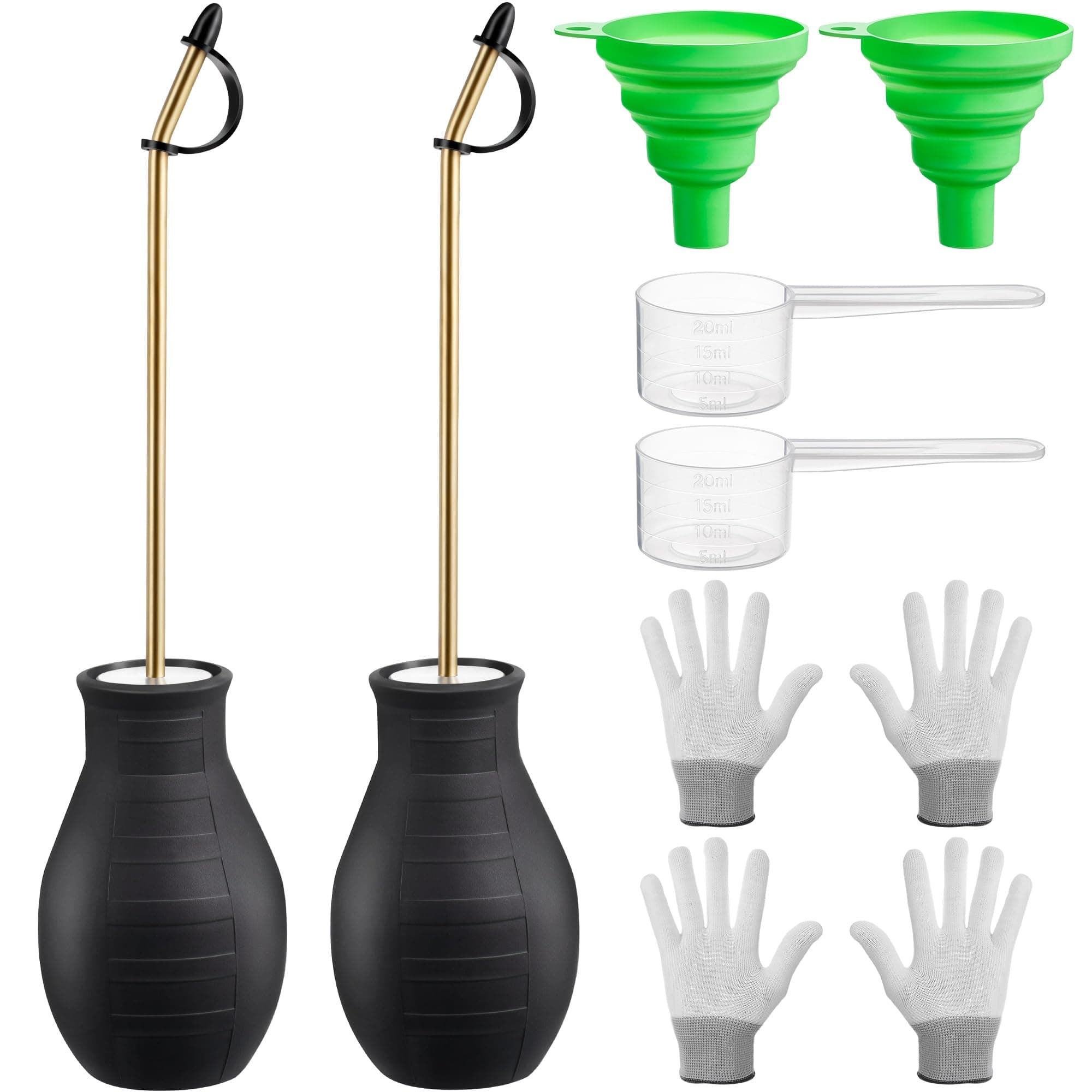 Diatomaceous Earth Powder Duster, Garden Powder Applicator Dispenser with Long Metal Tube, Bulb Duster Sprayer Insect Duster for Home Powders for Organic Gardening Agricultural Supply