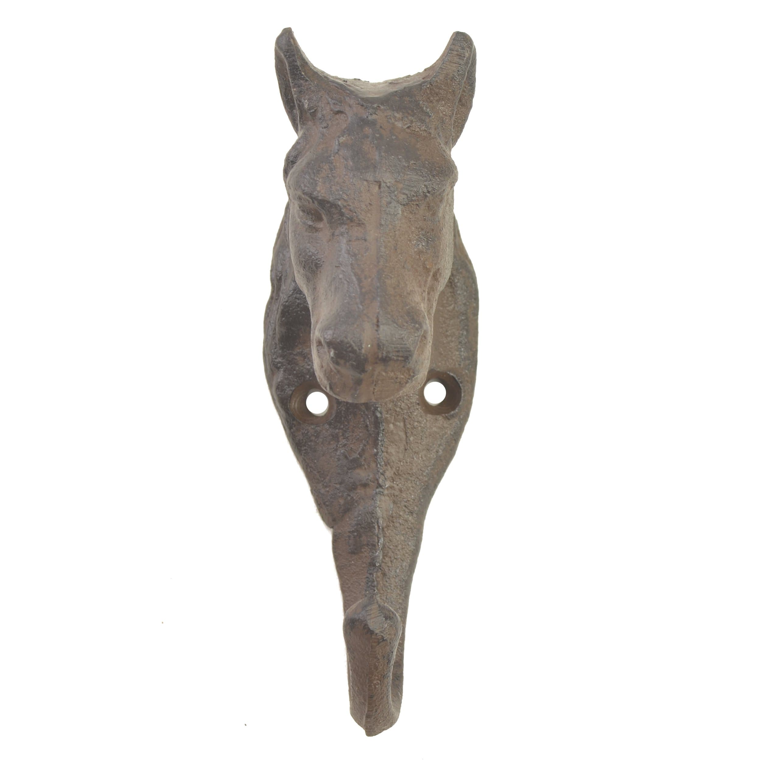 Cast Iron Wall Hook Horse Head 4.625" Tall