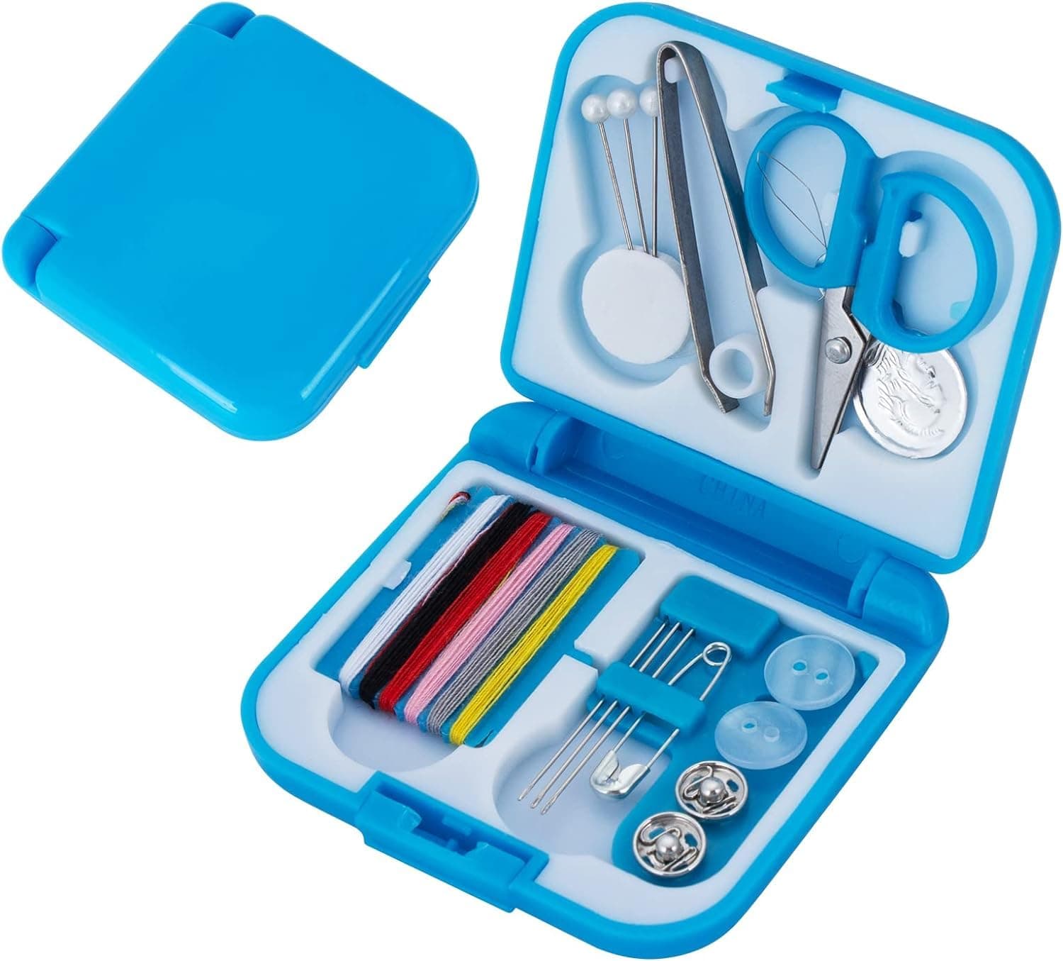 Portable Mini Travel Sewing Kits Box Needle Threads Scissor Thimble Nose Sortim Home Tools Accessories (Multicolor)