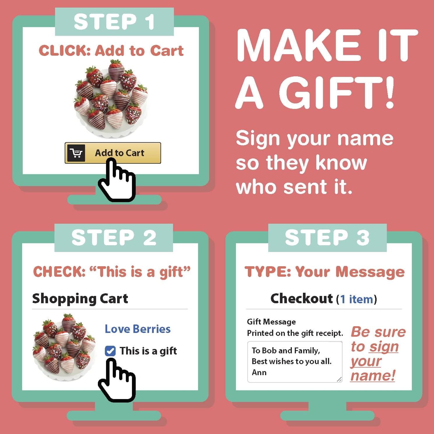 Merry Christmas Deluxe Chocolatey Covered Cookies