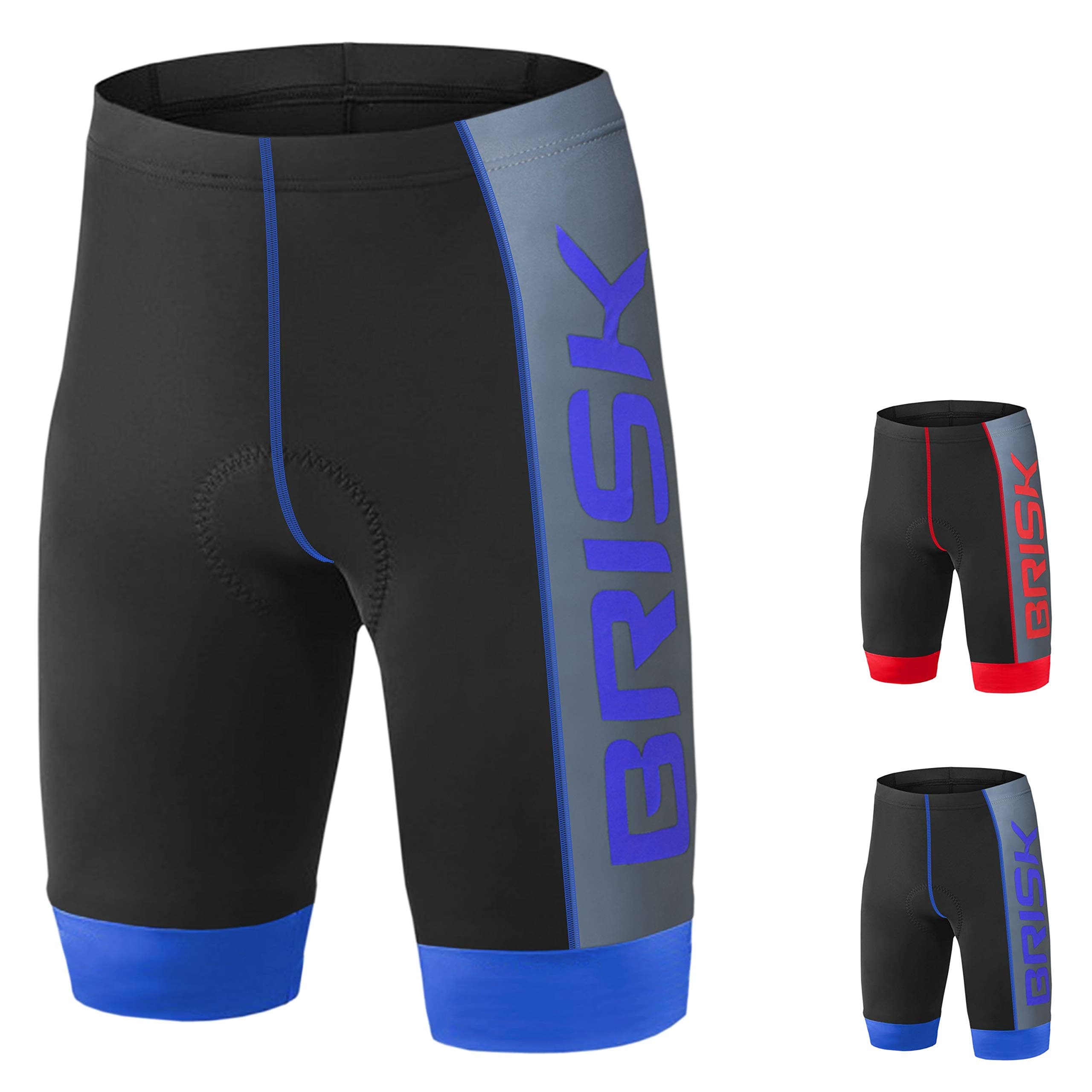 Brisk BikePadded Cycling Shorts Men Cycle Shorts Cool and Quick Dry Compression Cycling Shorts Mens Motorcycle Bike Riding Padded Cycling Shorts