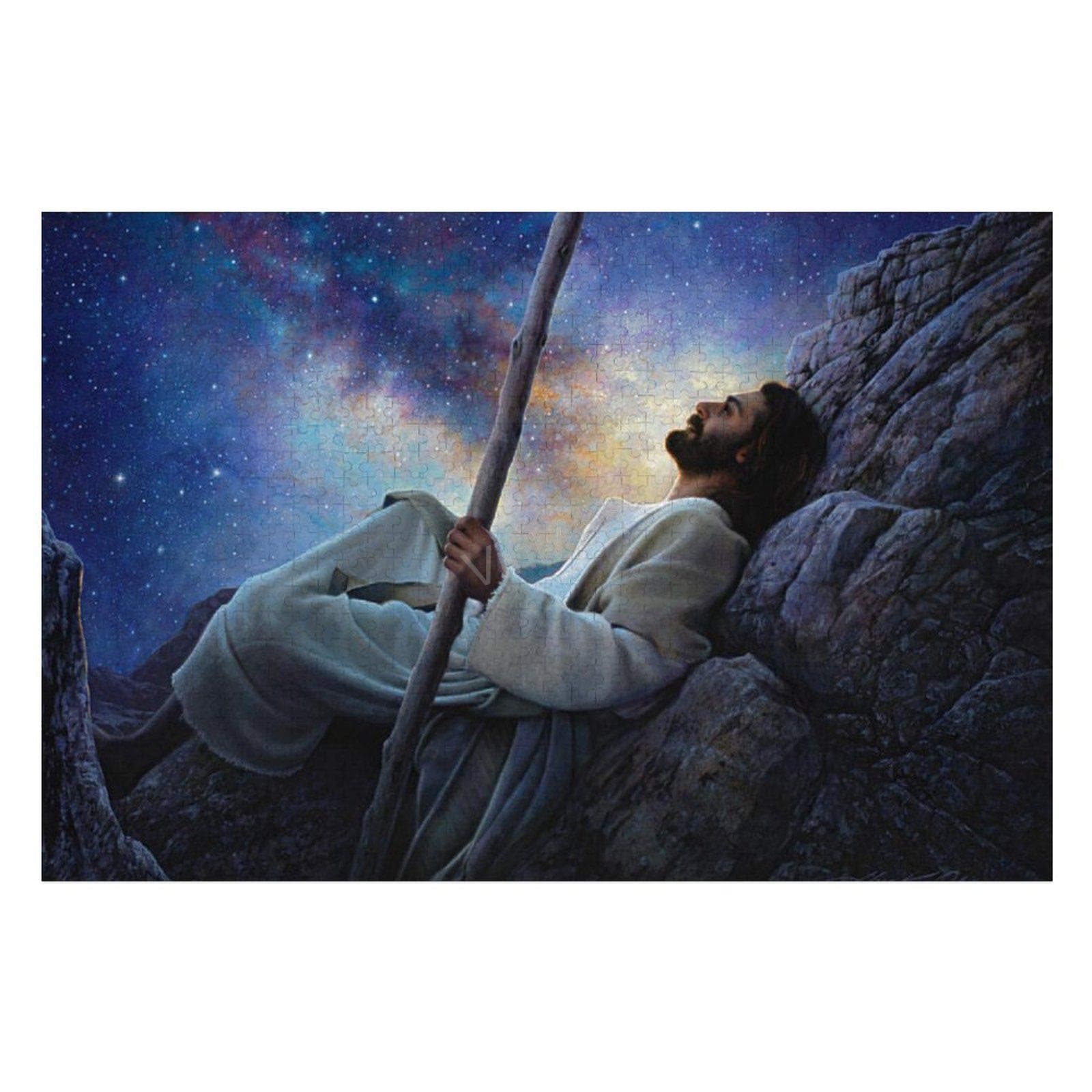 VinMea 1000 Piece Wooden Jigsaw Puzzle Worlds-Without-End-Greg-Olsen Puzzle Game Art for Adults and Teenagers