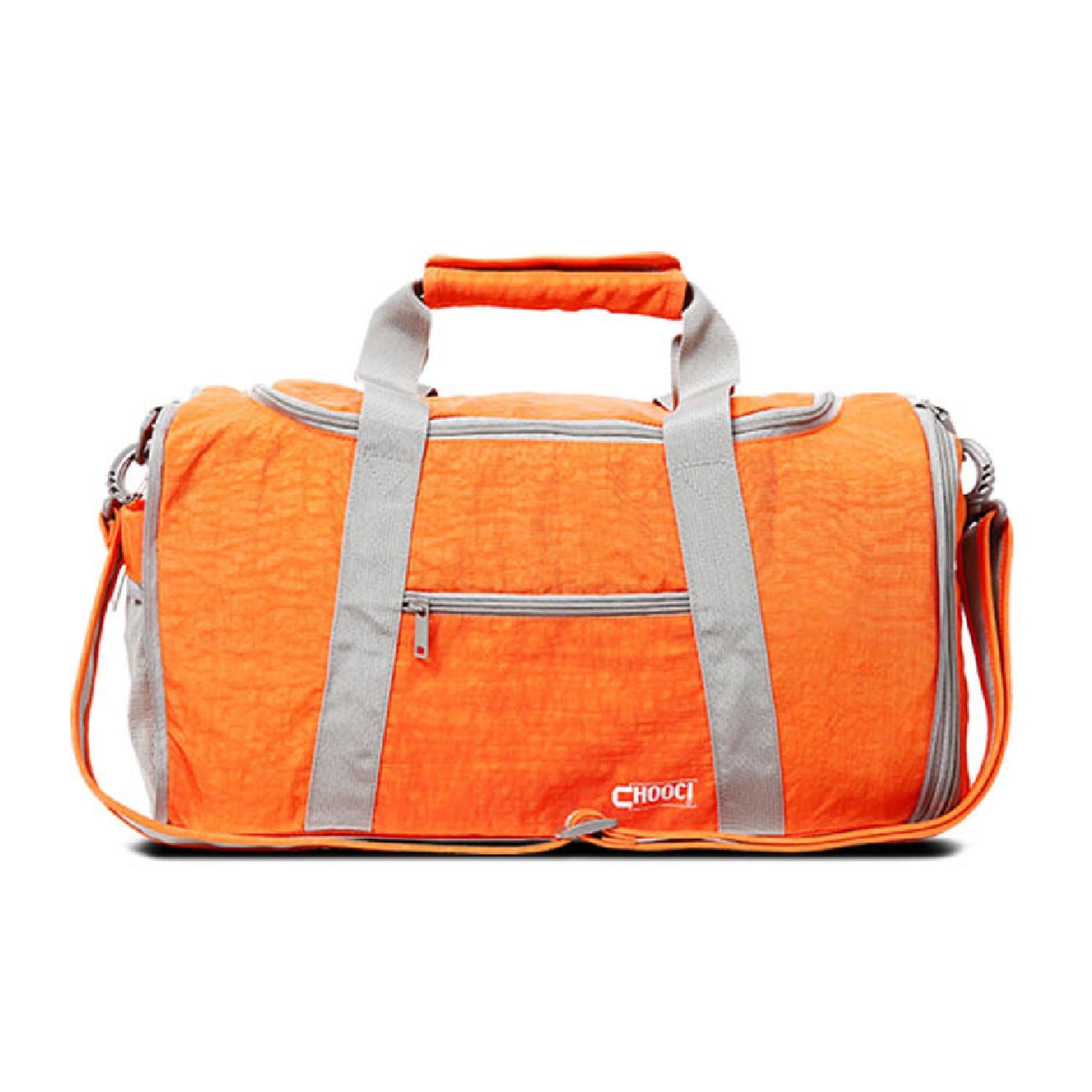 Foldable Travel Luggage Duffle Bag Lightweight for Sports, Gym, Vacation, Water & Tear Resistant - Light Orange