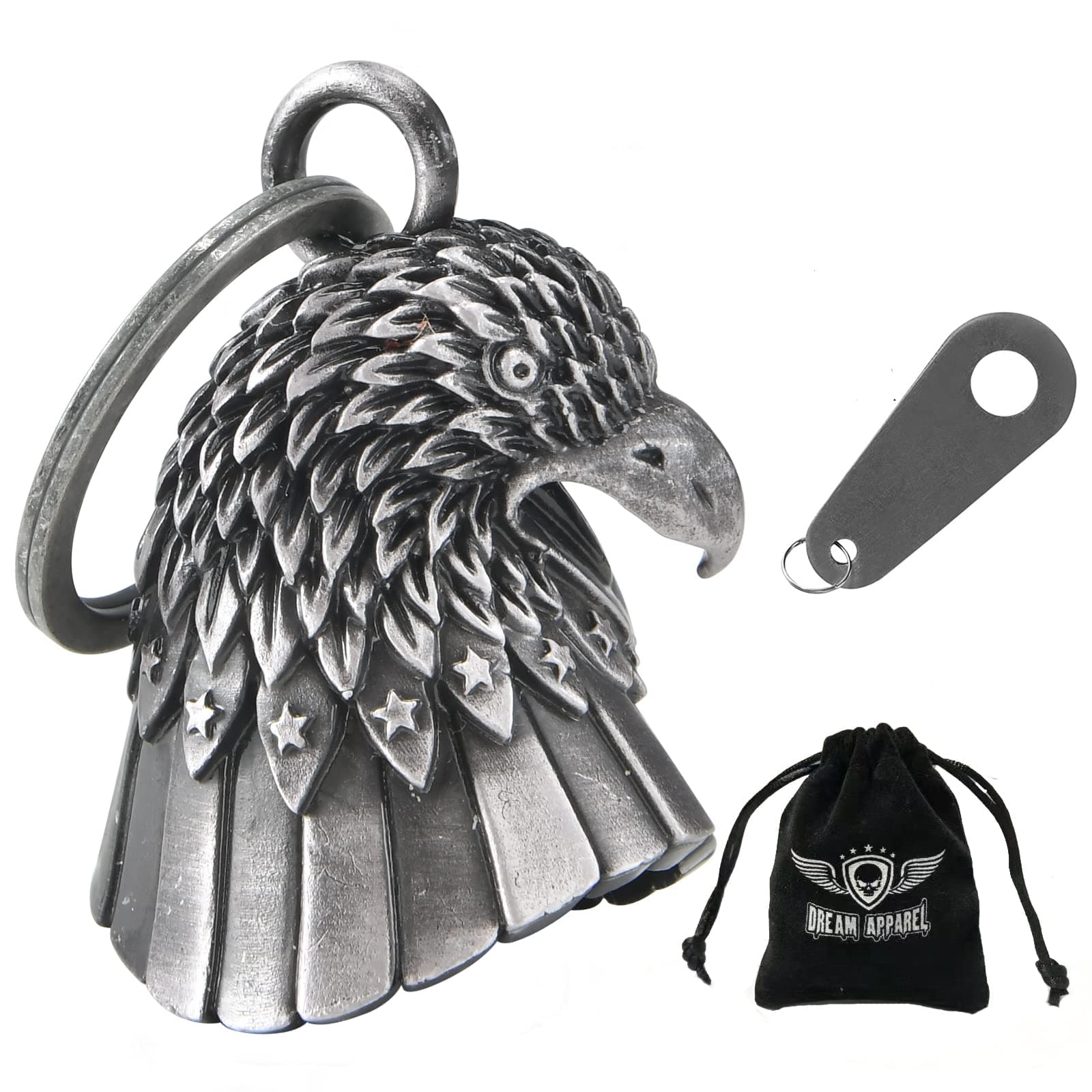 Dream Apparel Motorcycle Ride Bell For Bikers, Heavy Spirit Bells Accessory And Key Chain For Luck
