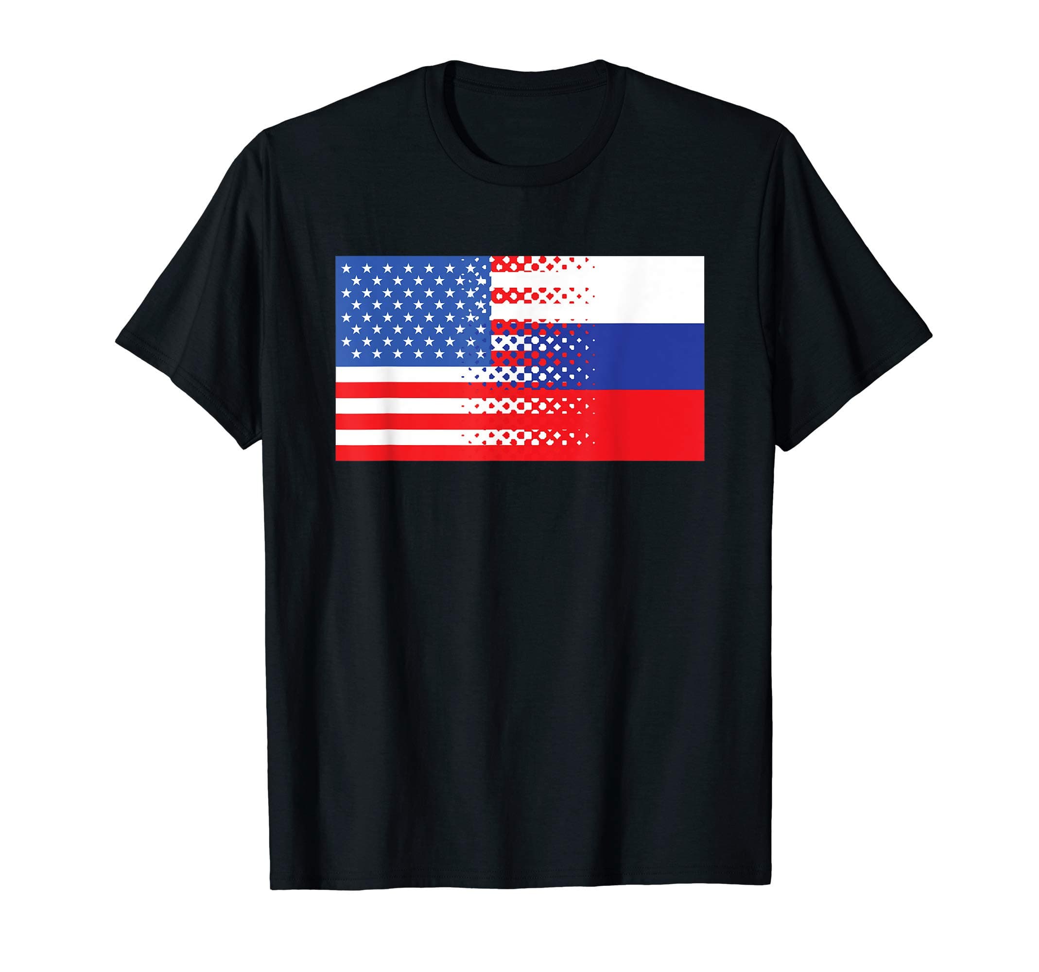 Proud Russian American Gift ShirtRussian American Flag Shirt Russia USA Pride Gift T-Shirt