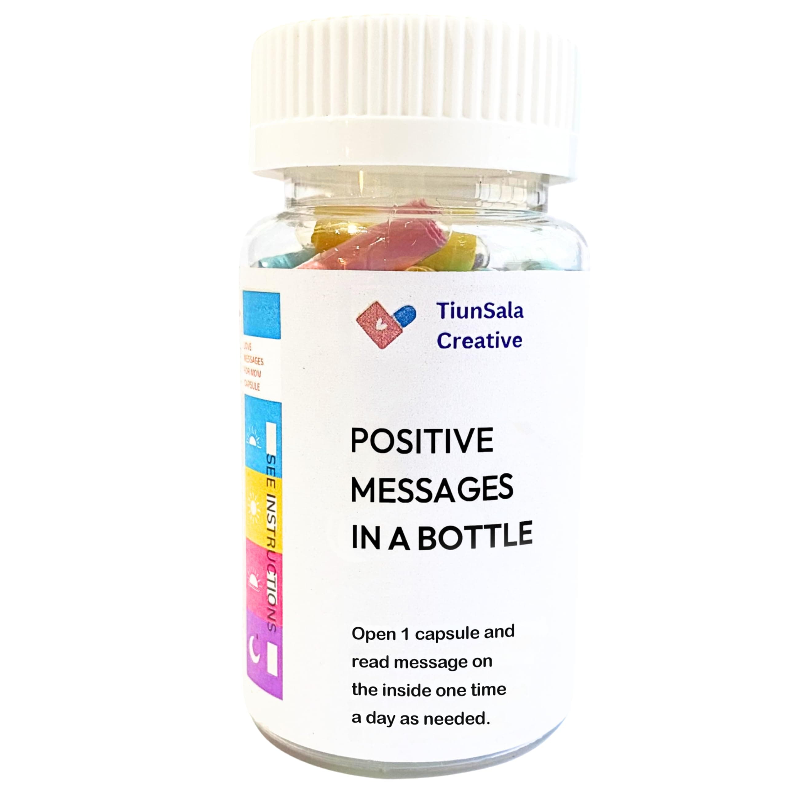 50 Positive Messages in Bottle,Adult Stress Relief Gifts, Self Care Kit for Mediation, Positive Affirmation Gifts for Women, Self Care Kit for Mediation, Unique Health and Wellness Gifts
