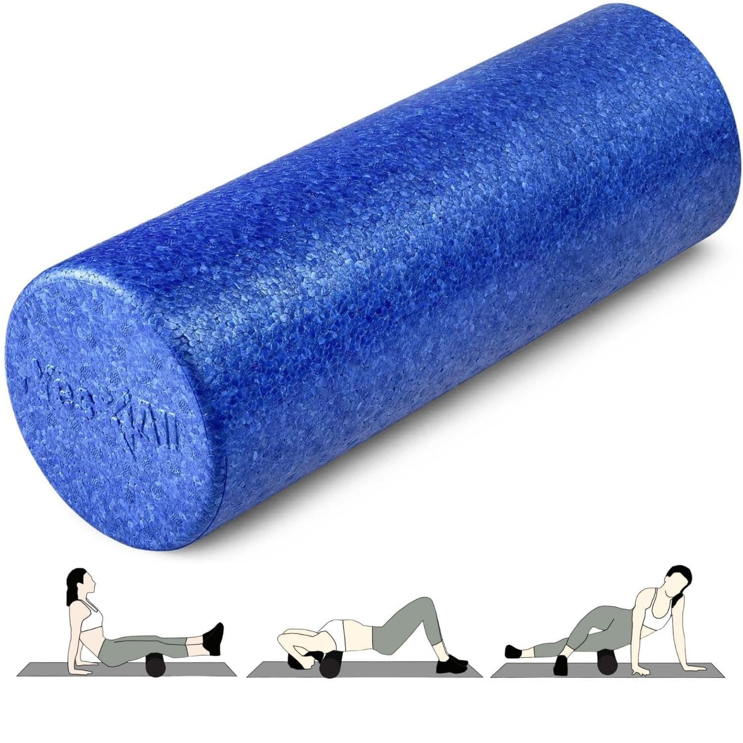 Yes4All High-Density EPP Round Back Roller Foam, Exercise Foam Roller for Yoga, Pilates & Stretching - 30, 45, 60, 90 cm
