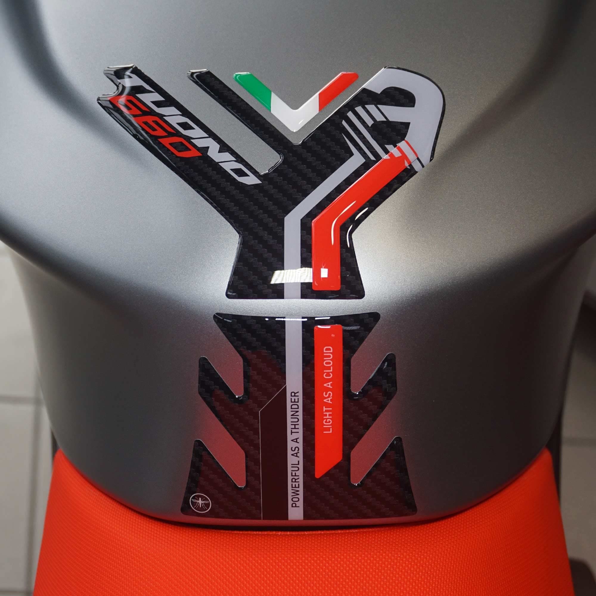 3D Sticker Motorcycle Fuel Tank Pad Protection and Decoration in Resin compatible with Aprilia Tuono 660 2021-2025