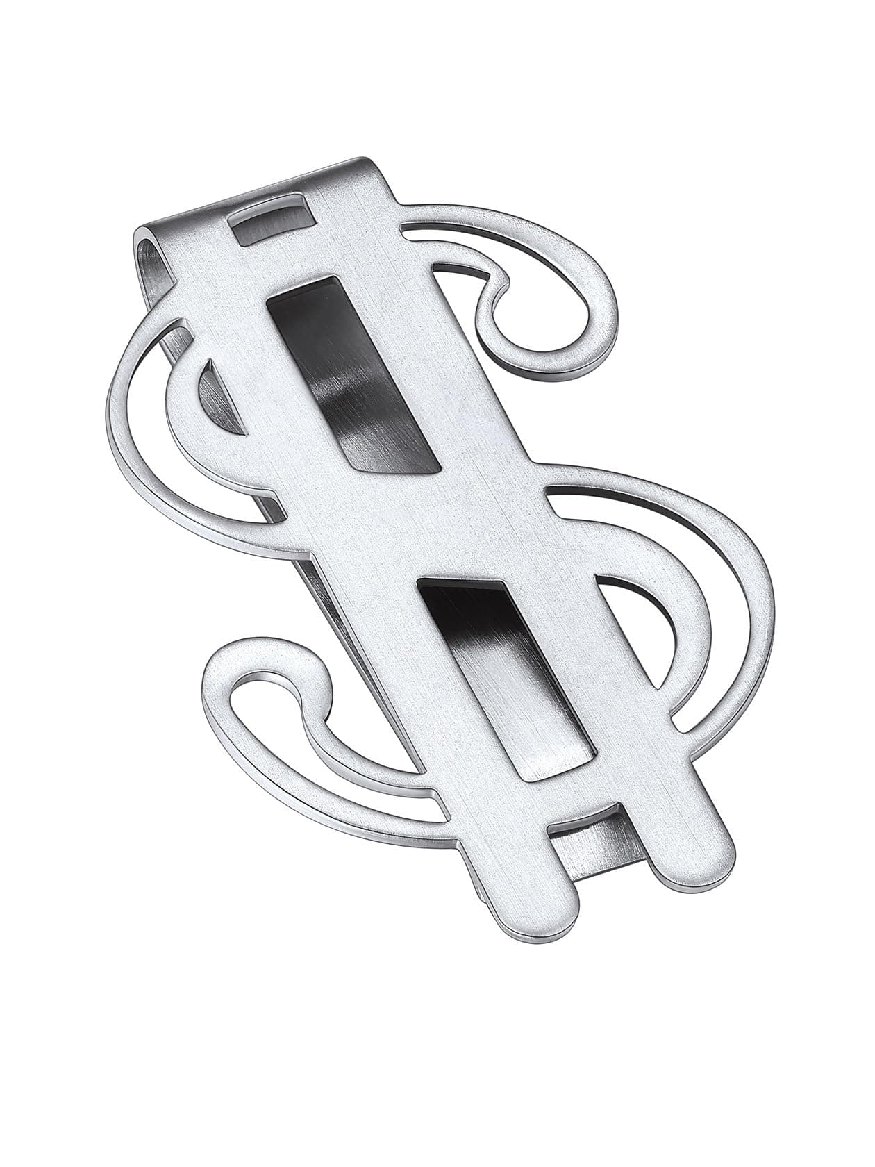 Stainless Steel Money Clip Slim Wallet Credit Business Card Holder for Men, Wallet Charms Gift for Father Dad Husband