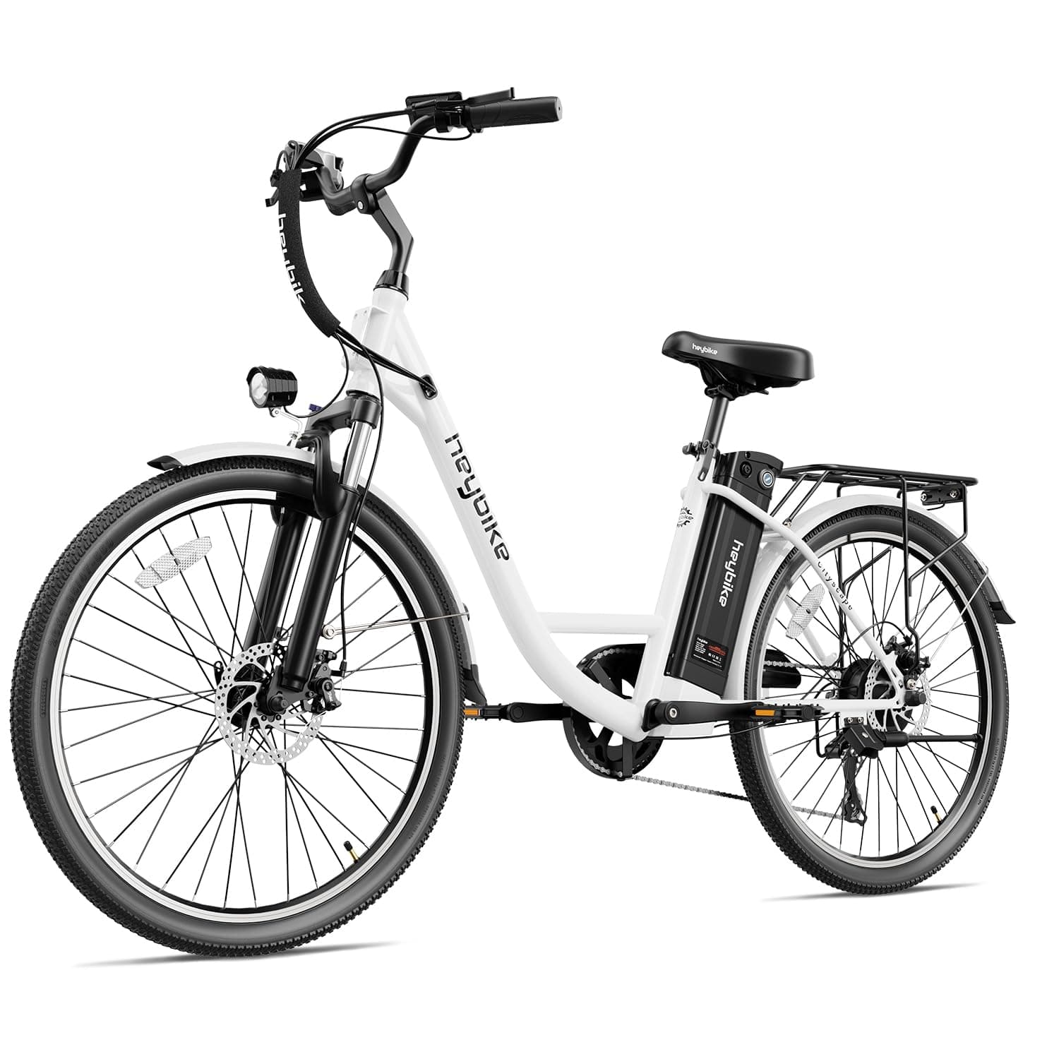 HeybikeCityscape 2.0 Electric Bike for Adults with 1000W Peak Motor, 50-Mile Range, 24MPH, UL-Certified 468Wh Removable Battery, 26" Commuter E-Bike with 7-Speed & Front Suspension