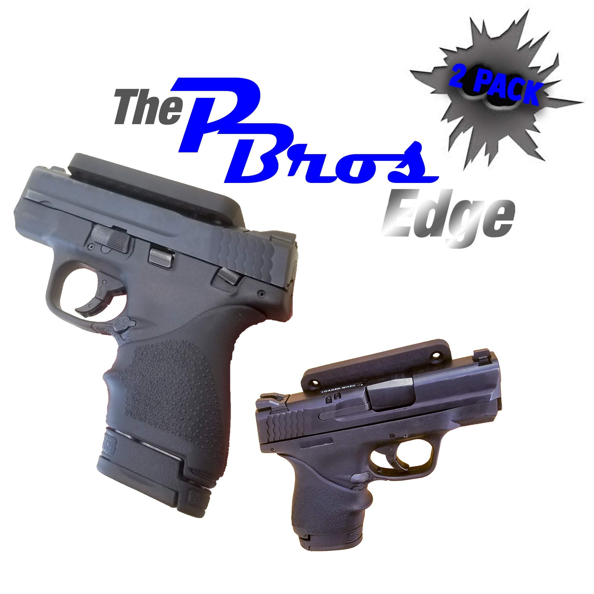 PBros Magnetic Gun Mount | Magnetic Gun Mount for Women and Men, Magnetic Holster, Concealed Carry Holster | Get The Edge!! | 2-Pack of 40 lb. Rated, Rubber Coated Gun Mounts