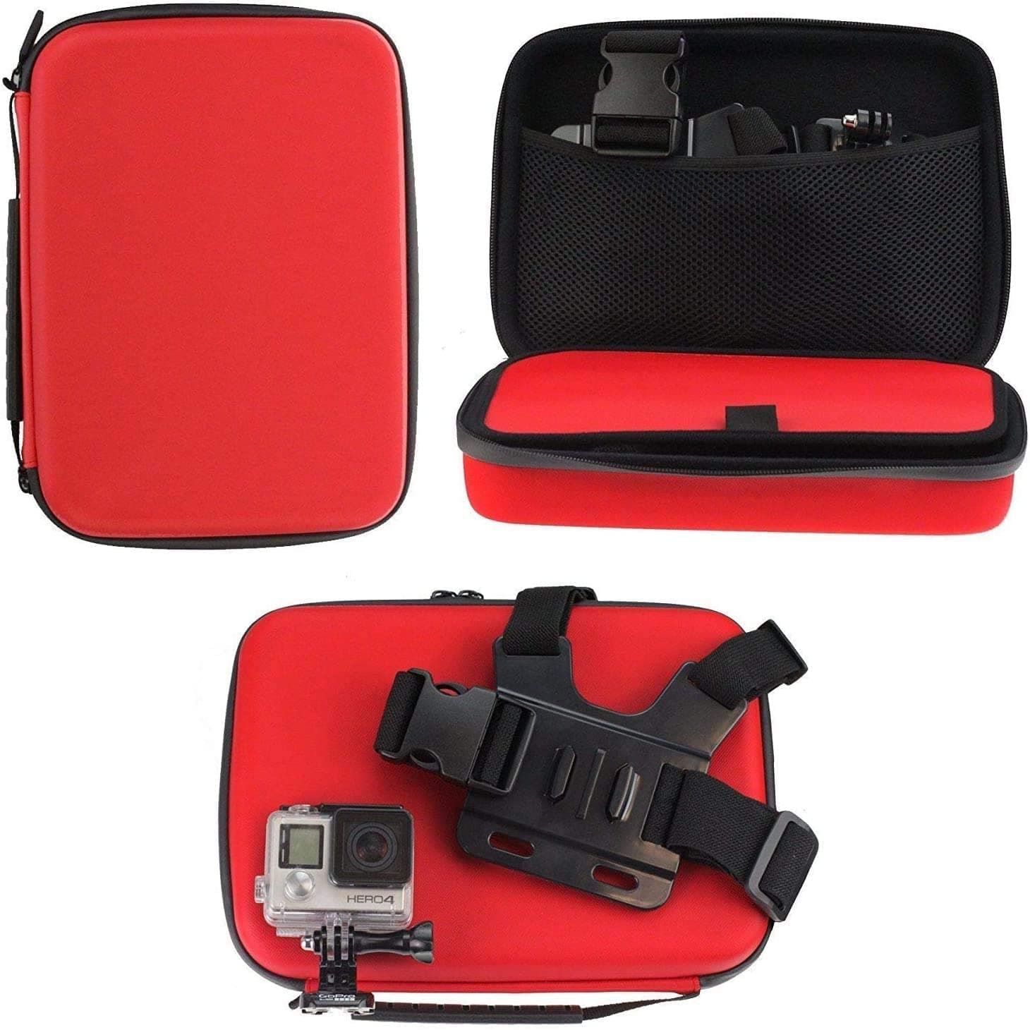 NavitechRed Action Camera Hard Case - Compatible with Bitmore 4K Ultra HD Action Camera