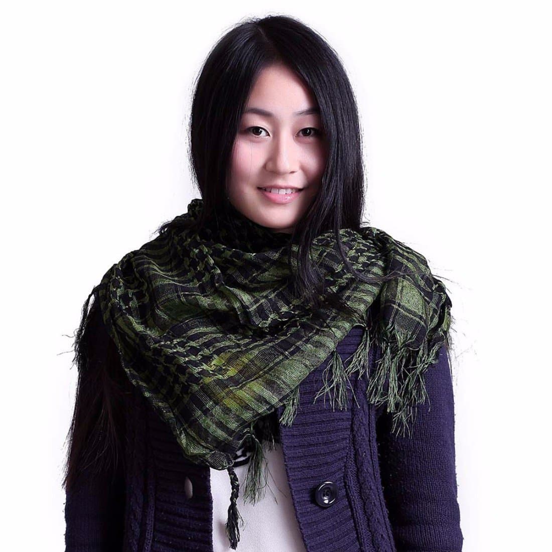 Pure Cotton Arab Shemagh Head Scarf Neck Wrap Arafat Keffiyah Desert Army Wear Scarf Stole