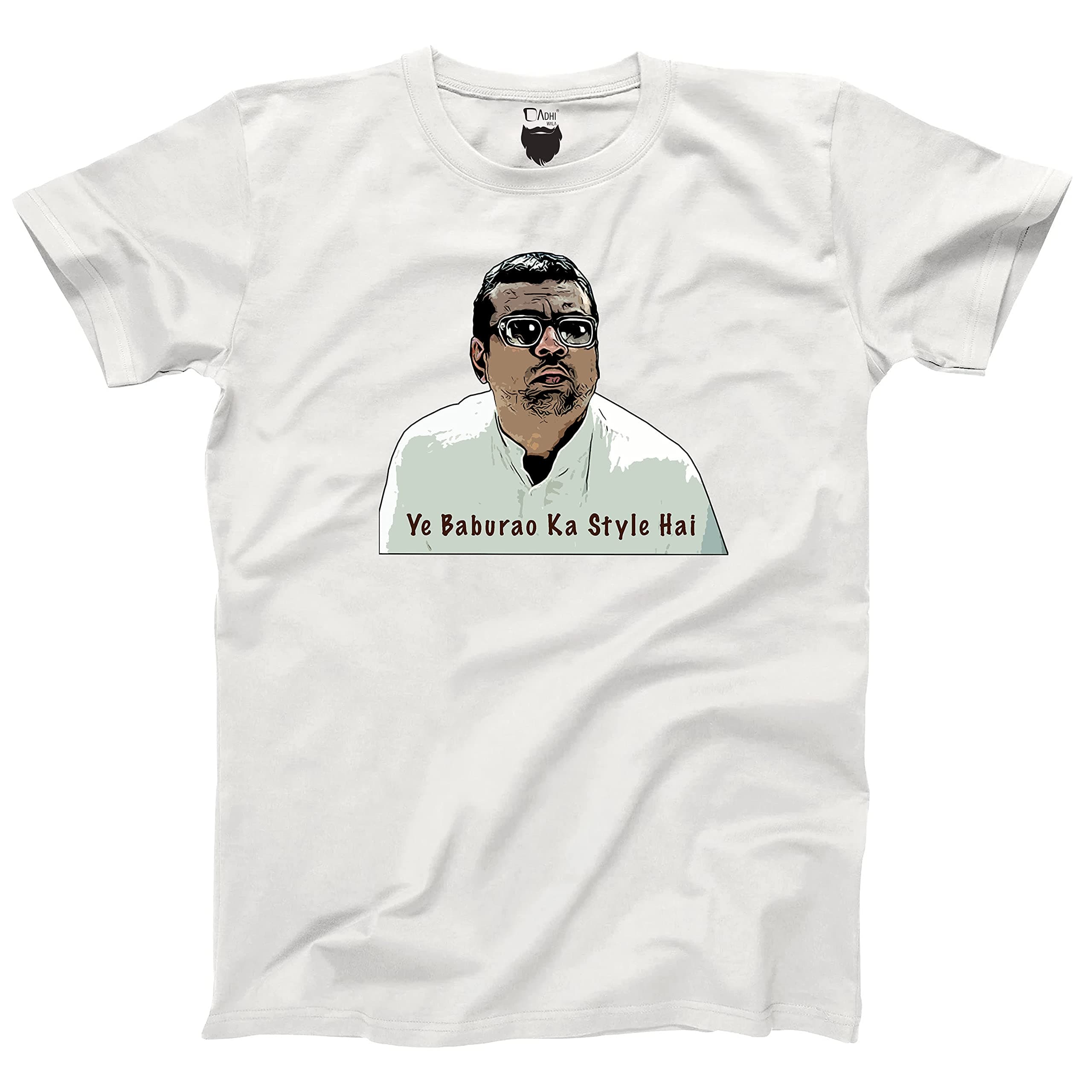 Dadhiwala Unisex T-Shirt | Baburao ka Style | Hera Pheri | Bollywood Movie |100% Cotton | T-Shirt for Men & Women