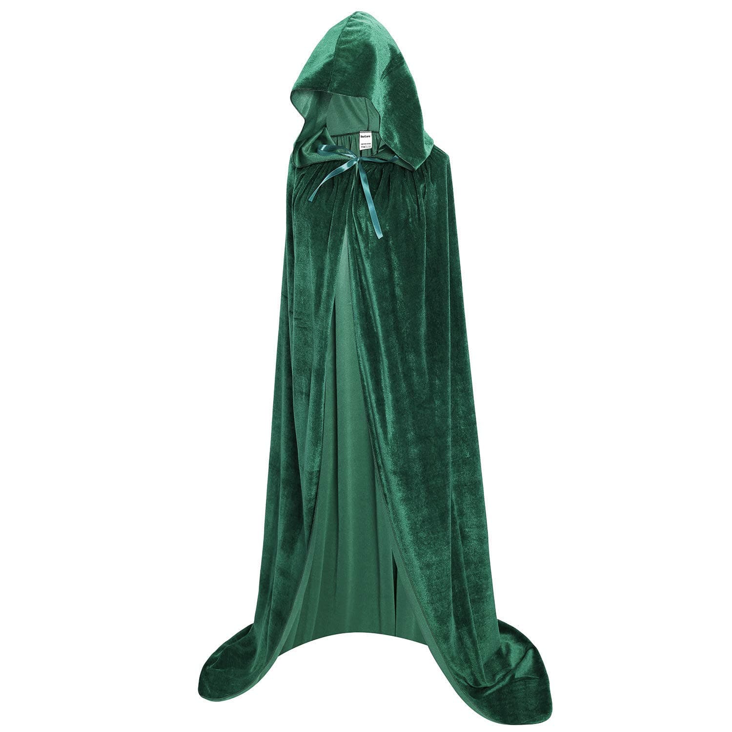 OurLoreUnisex Full Length Hooded Robe Cloak Long Velvet Cape Cosplay Costume 59 inch