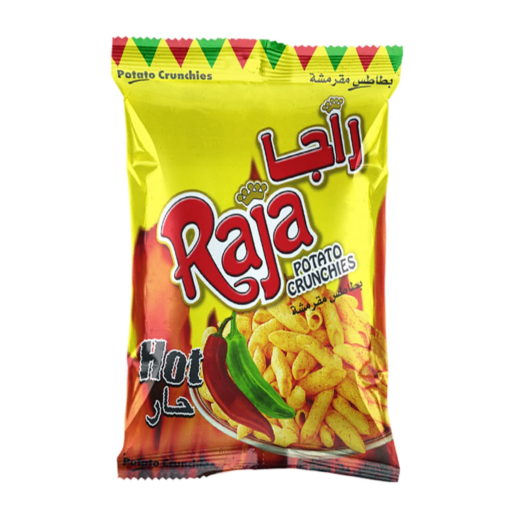 Raja Potato Crunchies Hot Flavour- 70 Gm