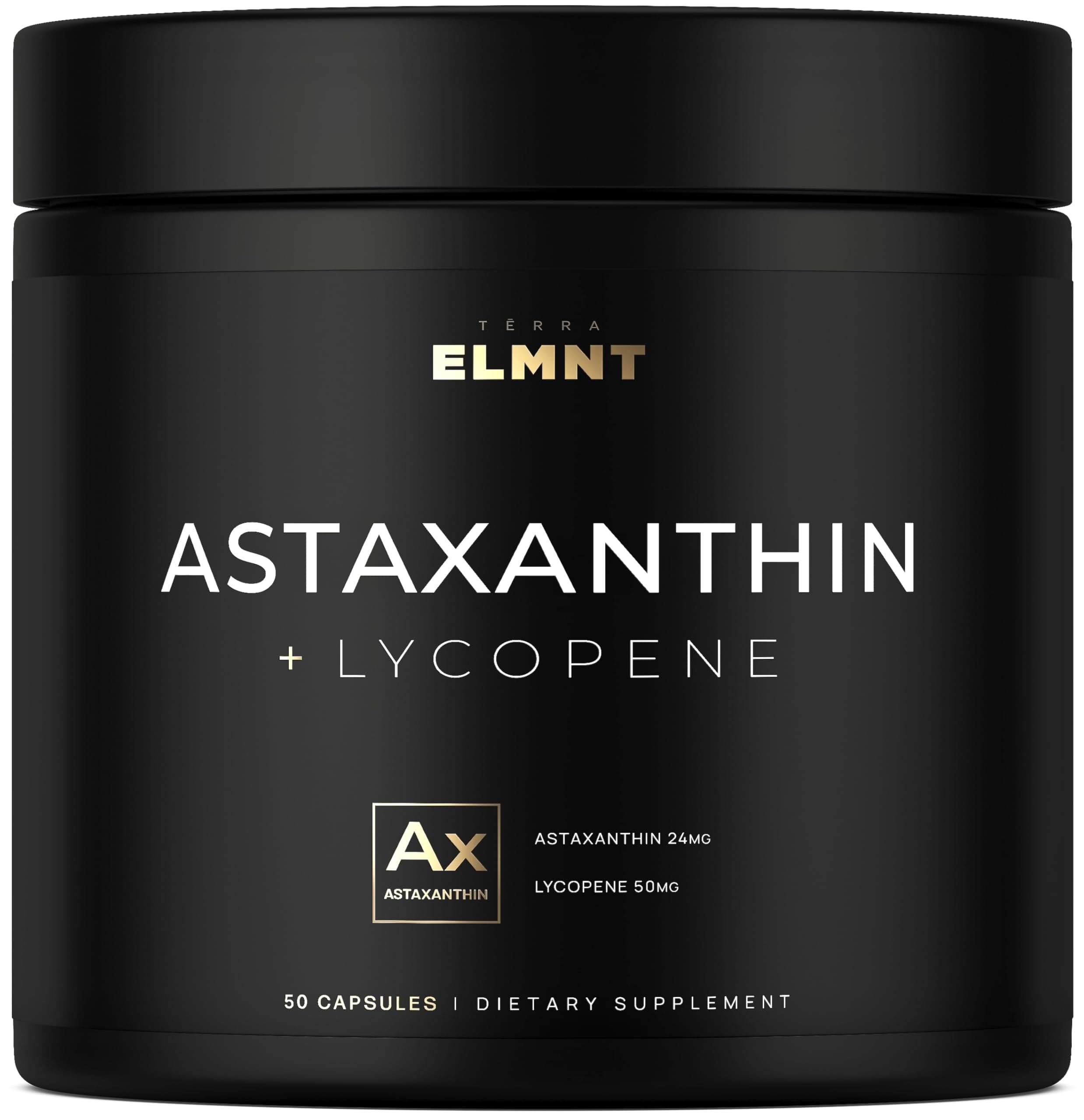 Astaxanthin 24mg + Lycopene 50mg Clinical Strength Carotenoids Skin Supplement w. 100% Natural from MicroAlgae - Best Astaxanthin Supplements for Skin Health & Pigmentation - Astaxantina