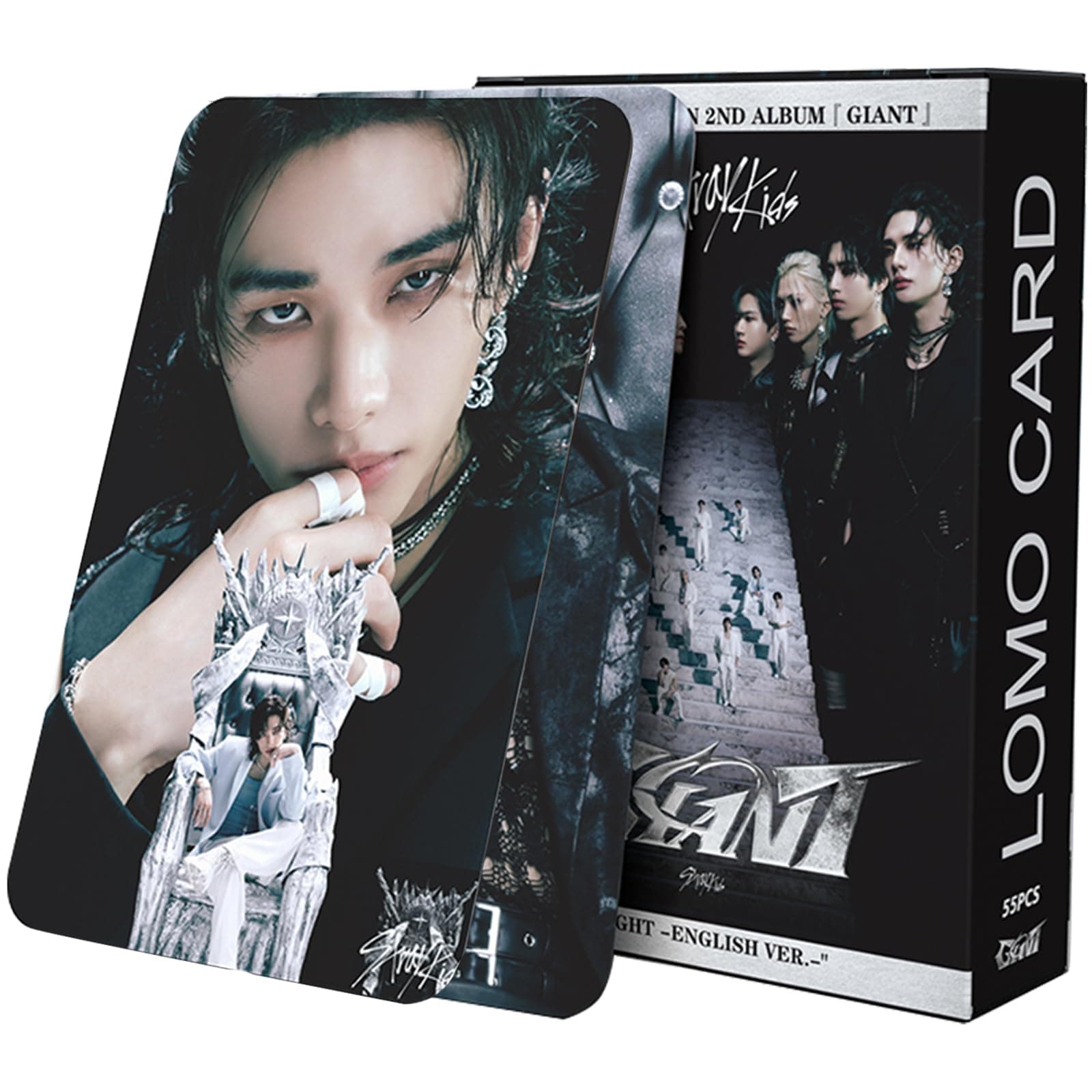 KPOPBP Stray Kids Giant Album Photocards 55 PCS KPOP Photo Cards SKZ Merch LOMO Card Set, Gift for Boys and Girls