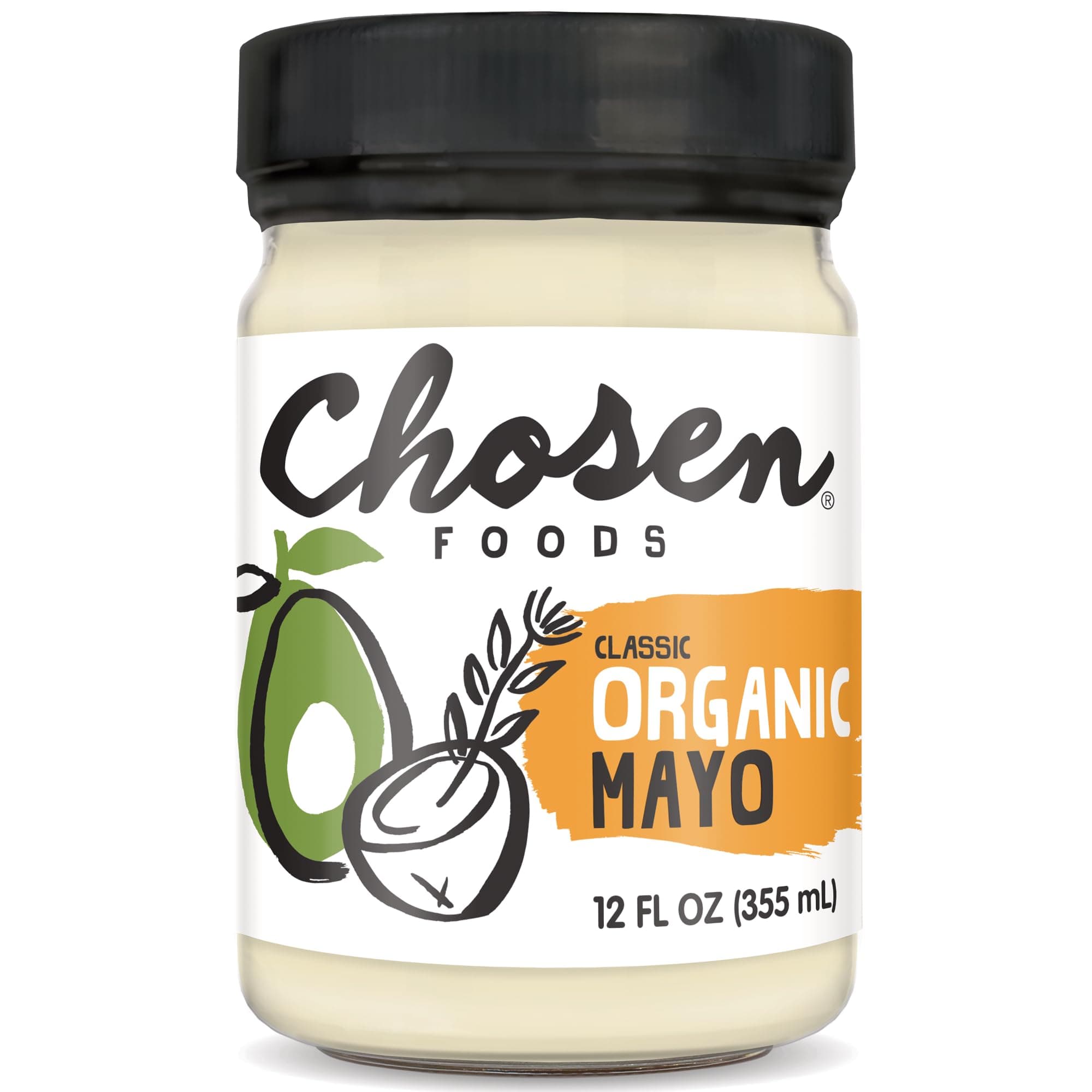 Chosen Foods Classic Organic Mayo, 12 fl oz (355 ml)