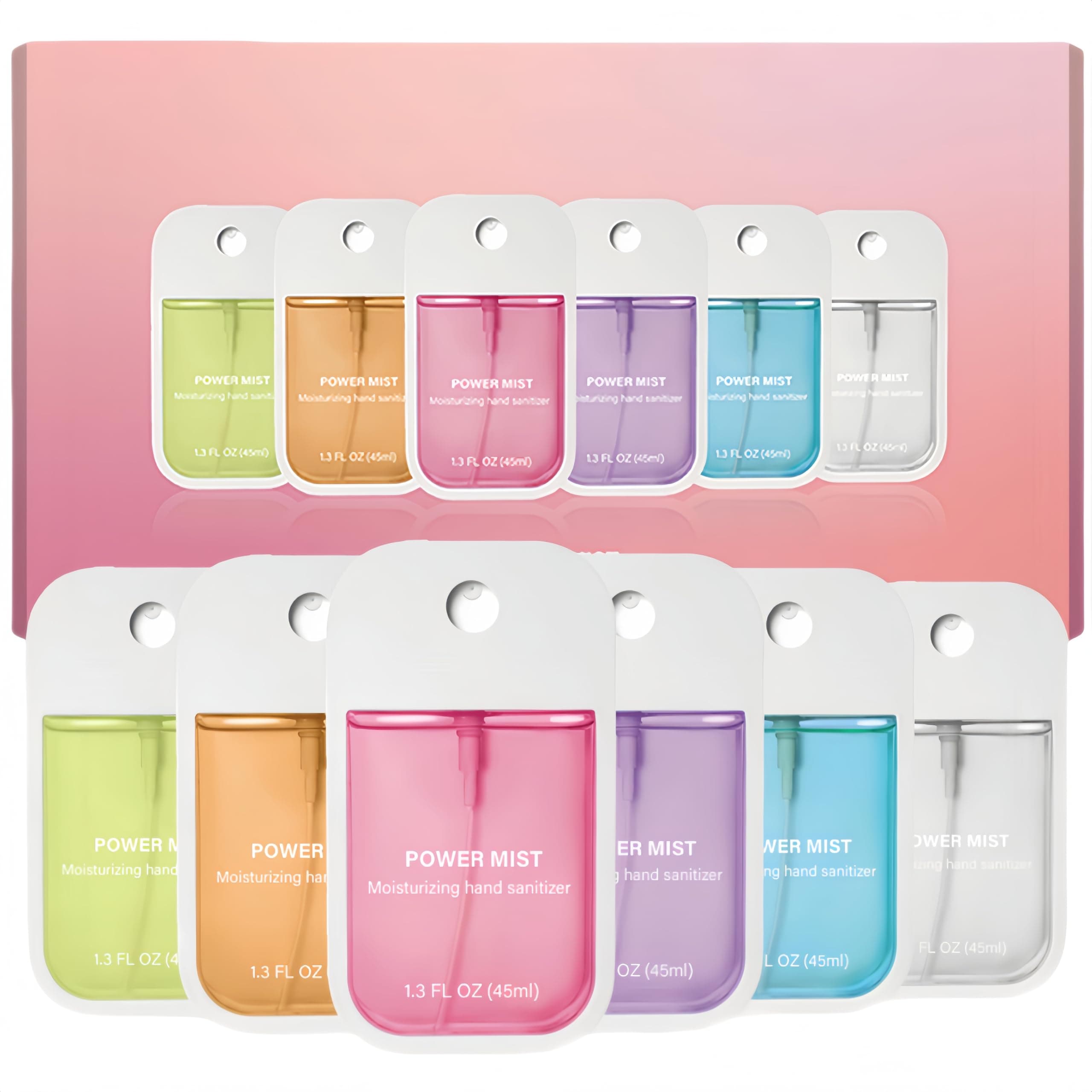 6 Pcs Hand Sanitizer Spray, Portable Power Mist Hydrating Hand Sanitizers Spray for Adults and Kids, 7.8 FL. OZ. Travel Size, 5 Scents