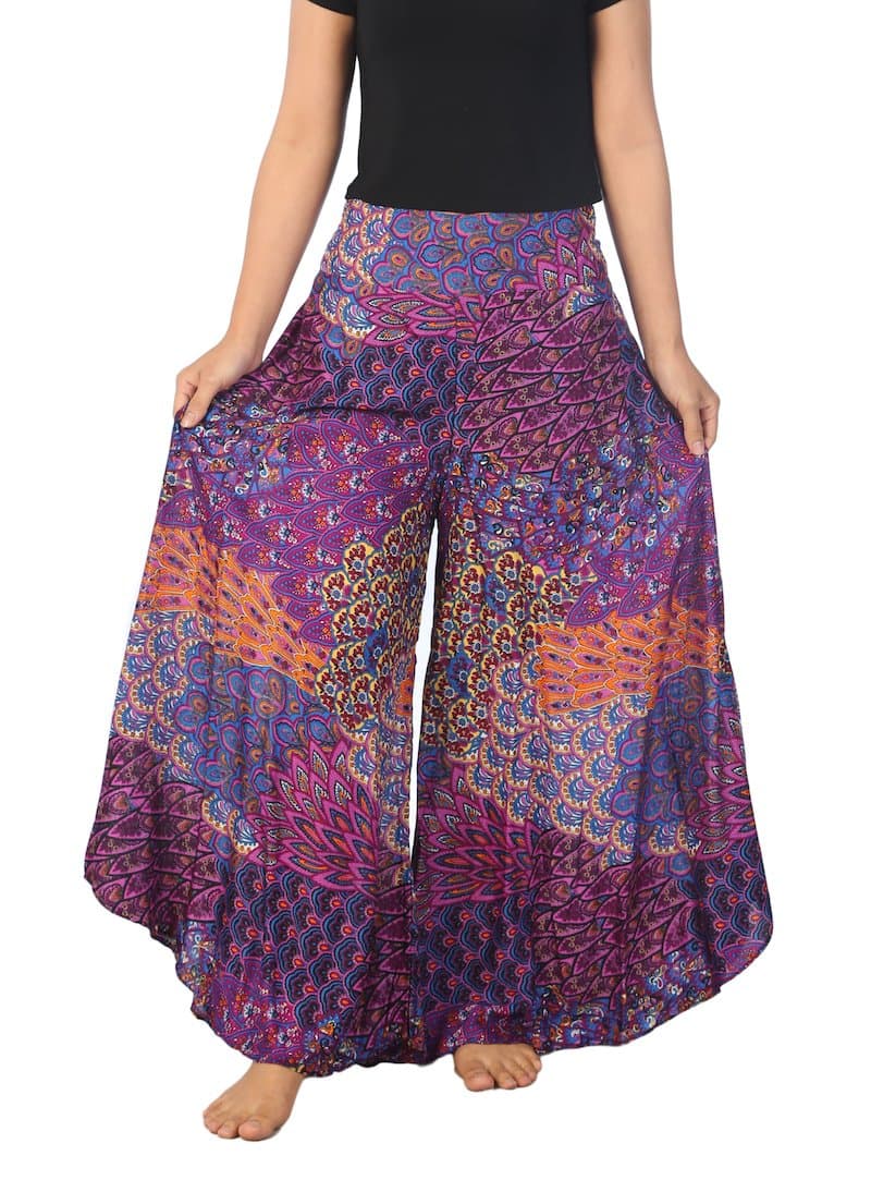 Palazzo Pants for Women Wide Leg Boho Harem Yoga Pants S M L XL Sizes