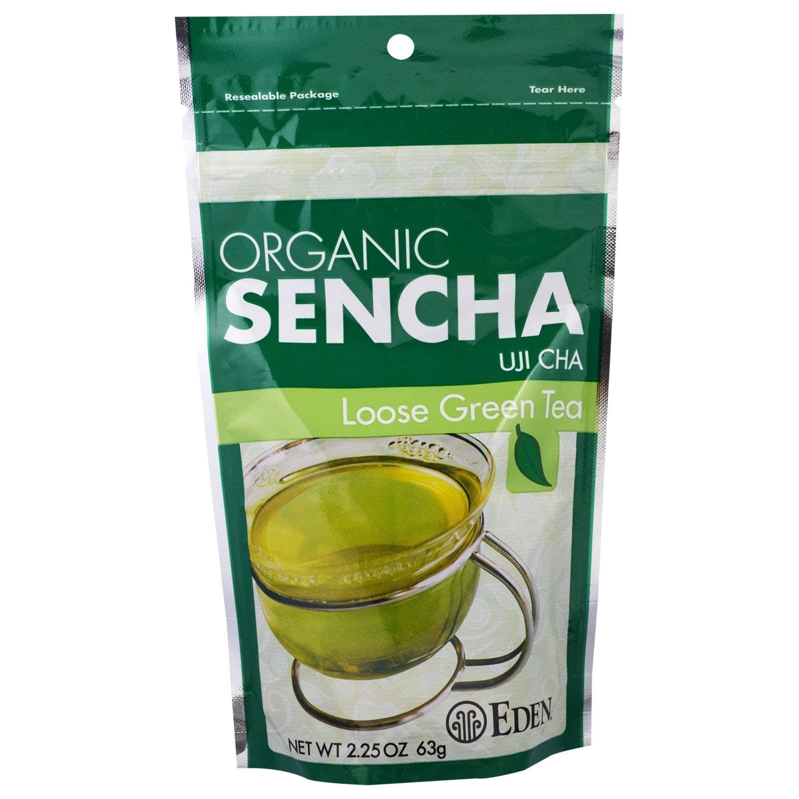 Eden Organic Japanese Sencha | Loose Leaf Green Tea | Highest Grade Uji Cha | Spring Leaves | 2.25 oz