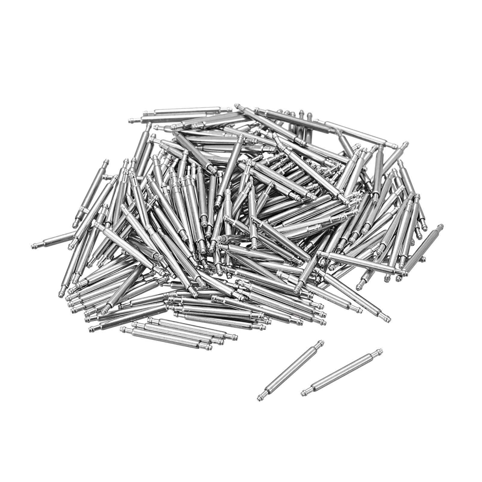 uxcell 12mm Watch Band Pin 1.3mm Dia Stainless Steel Single Flanged End Spring Bar Pins 200pcs