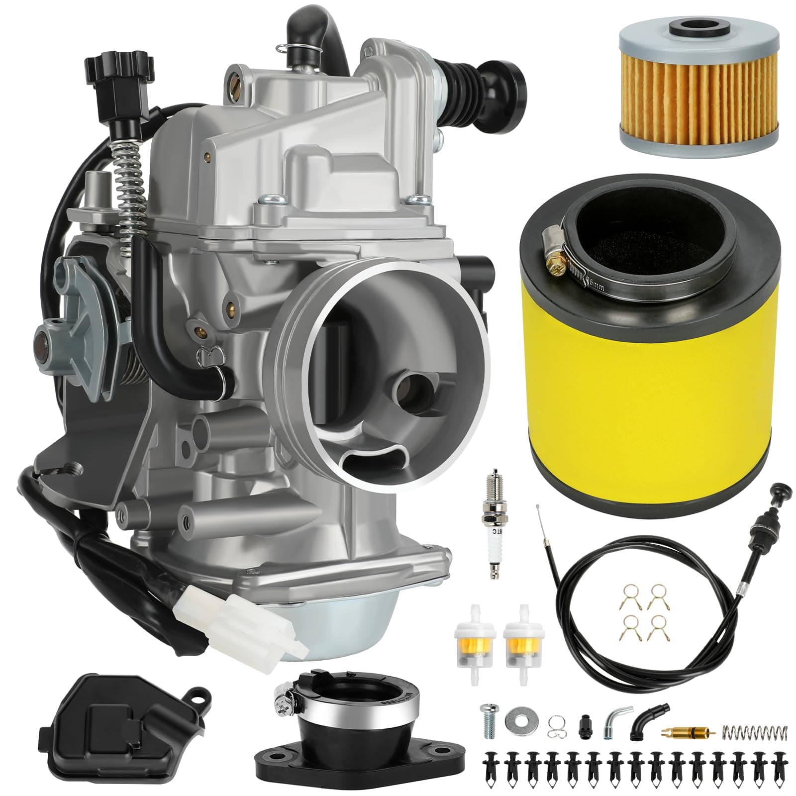 TRX350 Carburetor Kit Replacement for Rancher 350 Carb TRX350 TRX350TM TRX350TE 350ES 350FE 350FMTE 2000-2006 TRX300 Fourtrax 300 Foreman 450 4 Stroke ATV Accessories Parts