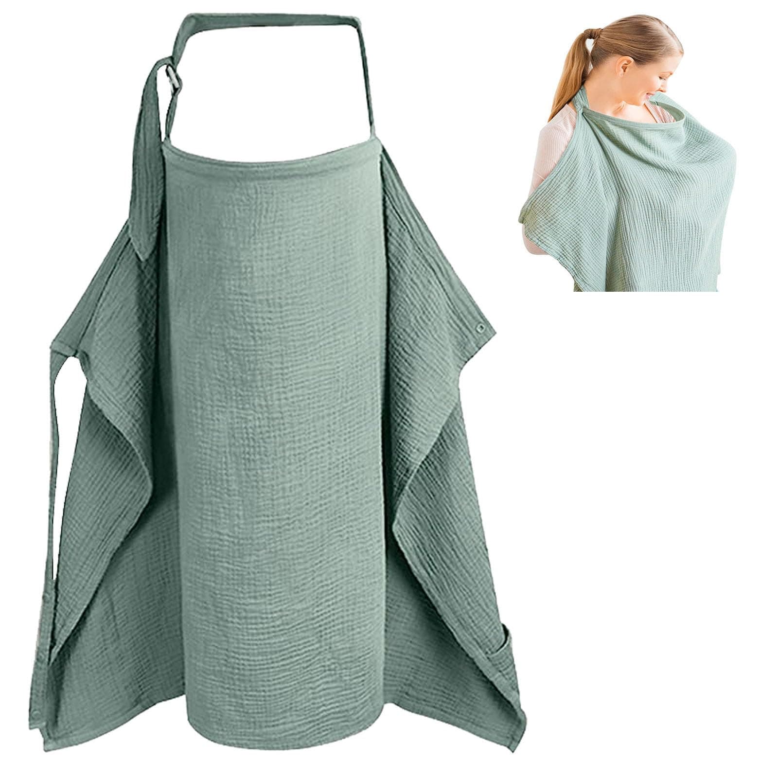 Breastfeeding Cover Up, Soft Breast Feeding Cover for Mum Nursing Covers Breastfeeding, Adjustable Strap Nursing Covers, Mother Nursings Apron for Car Seat Stroller Multi-use Carseat Canopy