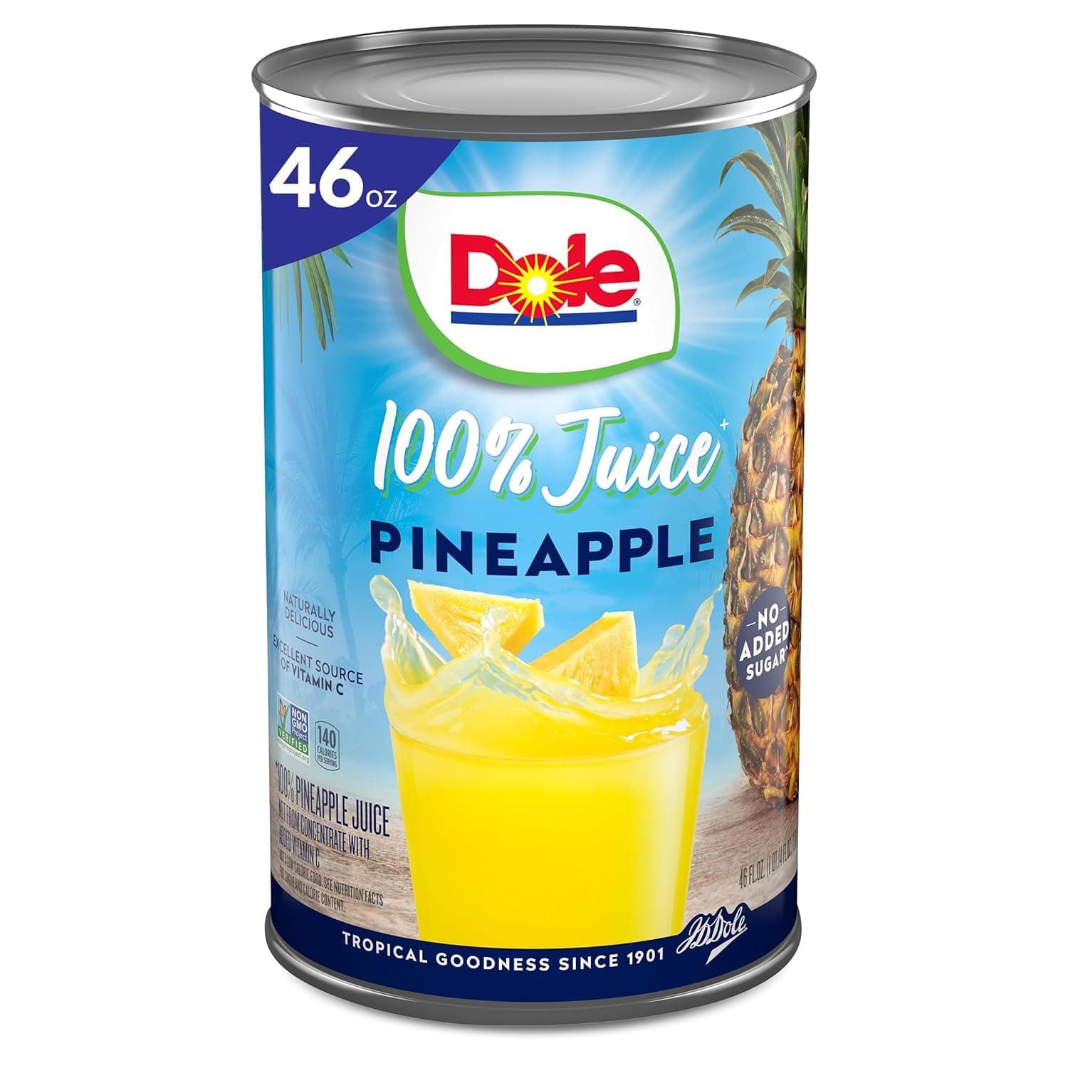 Pineapple Juice, 46 Fl Oz, 1 Can