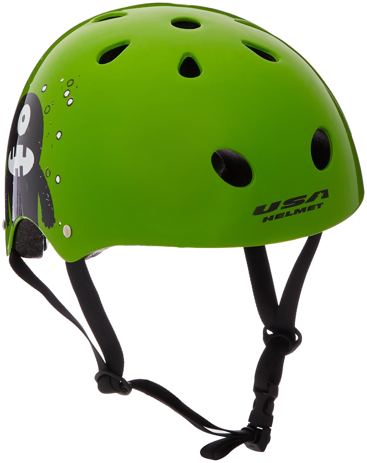 USA Helmet V-11 Child Bicycle Helmet, Green Monster