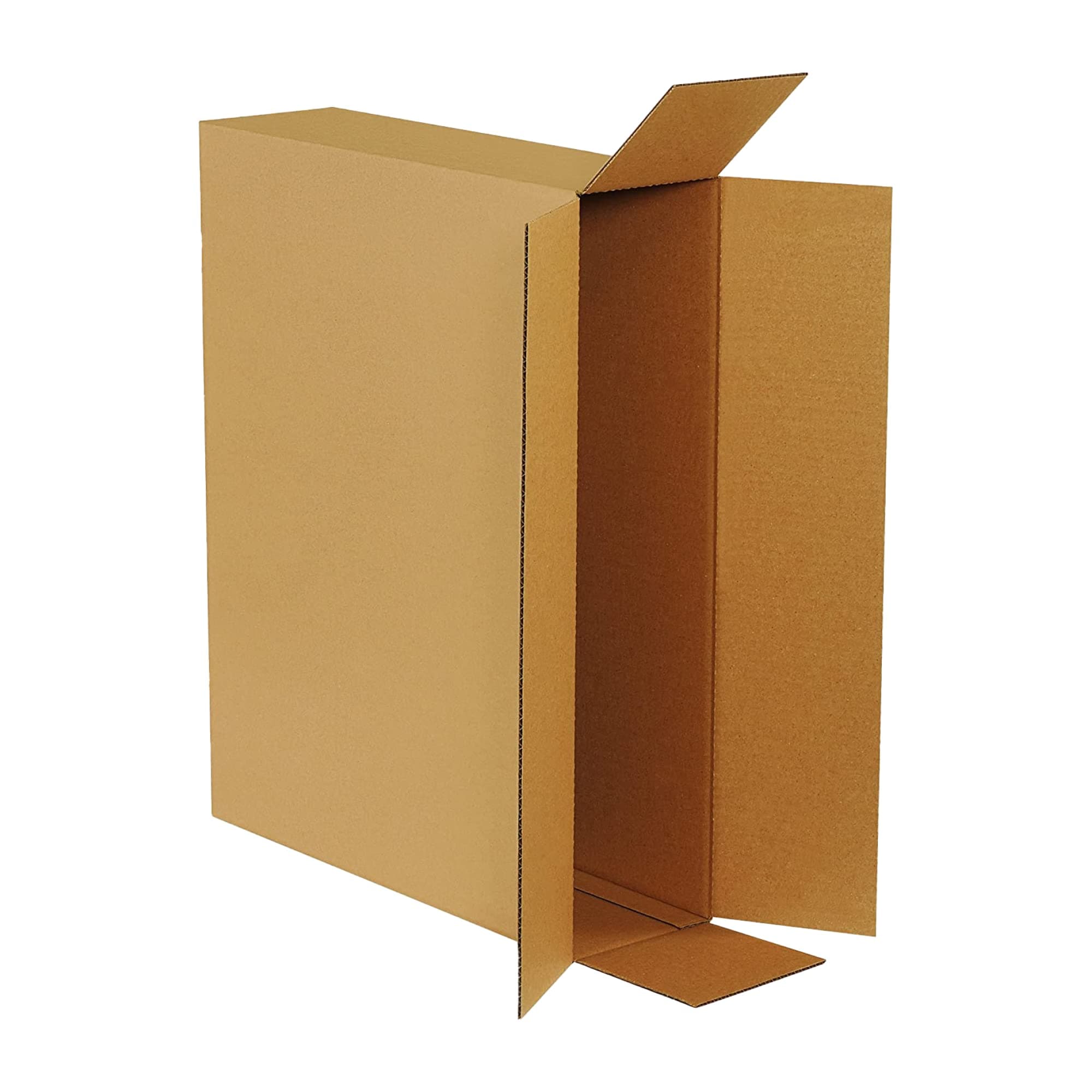 BOX USA Side Loading Shipping Boxes Large 26"L x 6"W x 20"H 10-Pack - Corrugated Cardboard Box for Moving, Mailing, Packing, Packaging and Storage