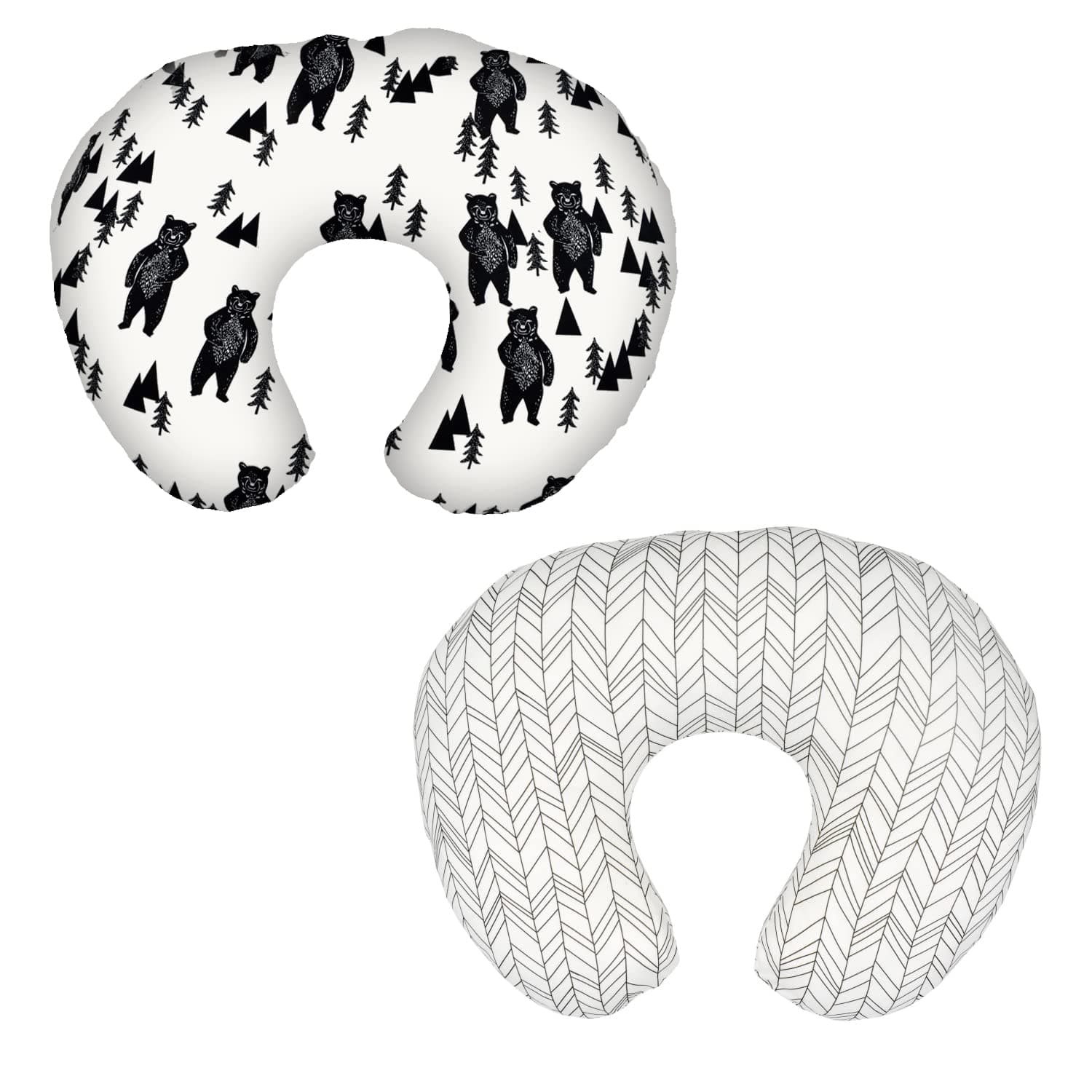 Vextronic Nursing Pillow Cover 2 Pack Nursing Pillow Slipcovers for Breastfeeding Moms, Ultra-Soft Fit Standard Infant Nursing Pillows & Positioners for Baby Boy Girl