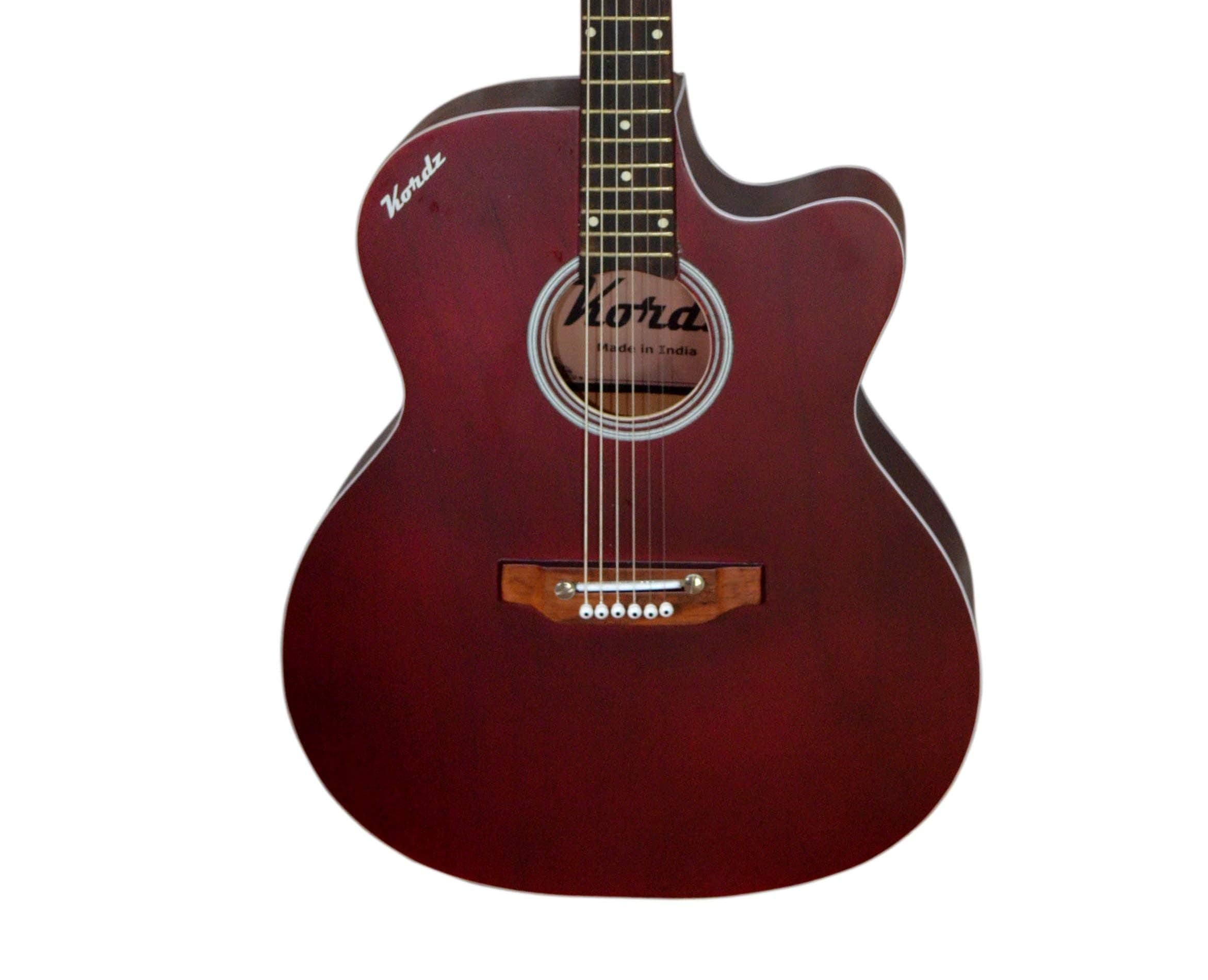 Kordz Luana Brown Matt 41 Inch Acoustic Guitar with Truss Rod and Rosewood Fretboard