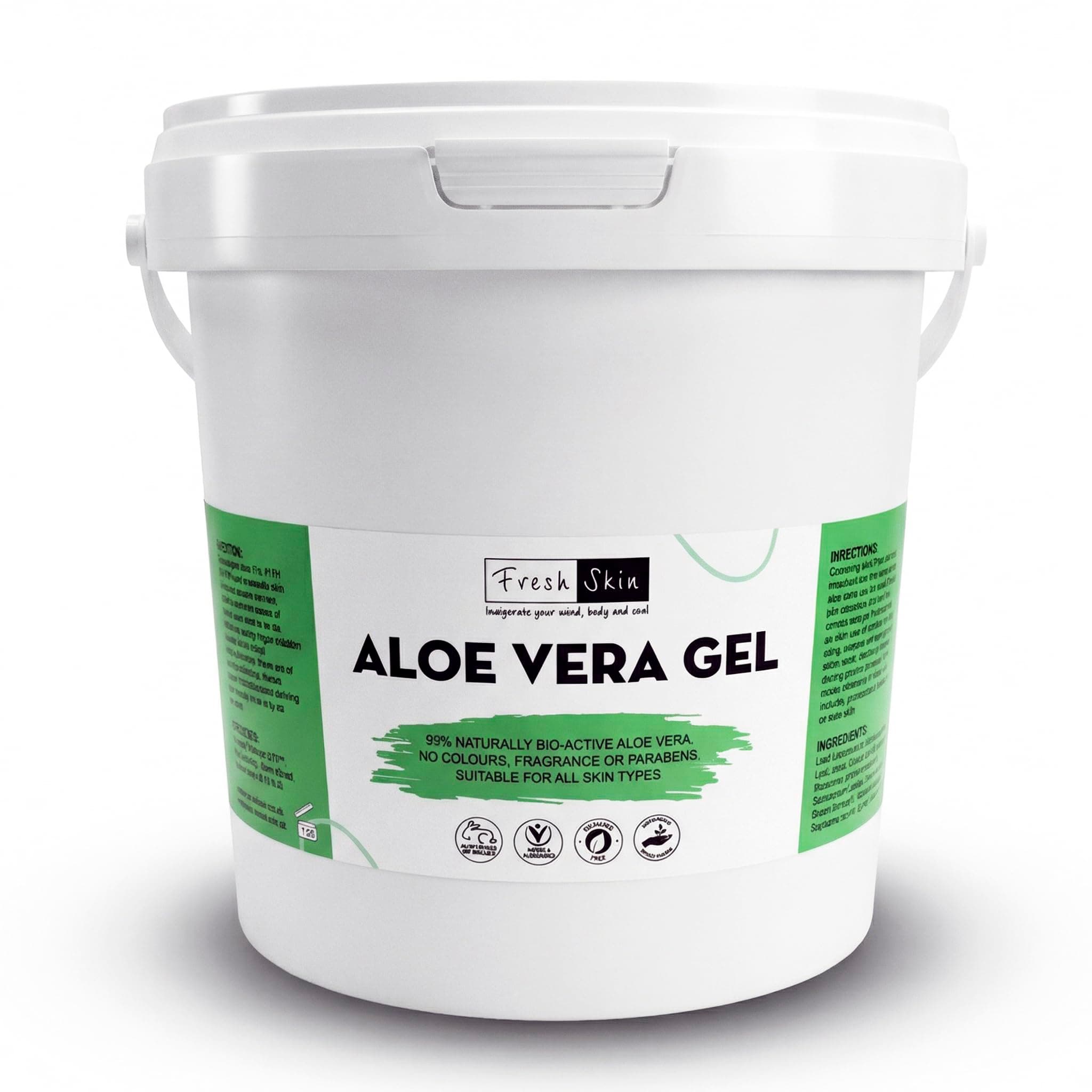 Freshskin Beauty LTD | 1KG Aloe Vera Gel - 99% Naturally Bio-Active Aloe Vera - Cooling, Soothing & Moisturising for All Skin Types - Non-Sticky Fast Absorbing Formula Cruelty-Free & Vegan (1000g)