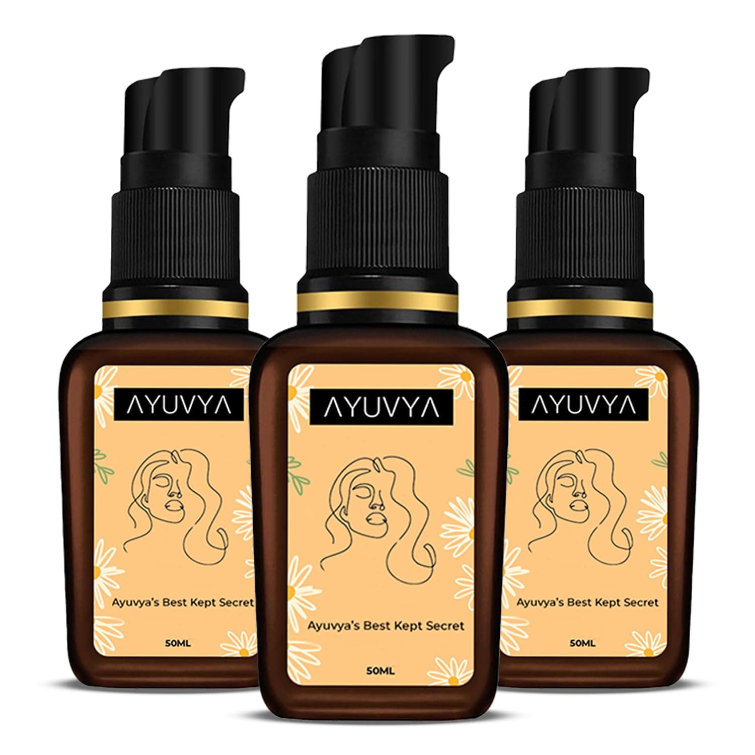 Ayuvya Ayurvedic Women Massage Oil for Women, Natural Herbal, No Paraben & Chemical, 50ml (Pack of 3) | As Seen on Shark Tank