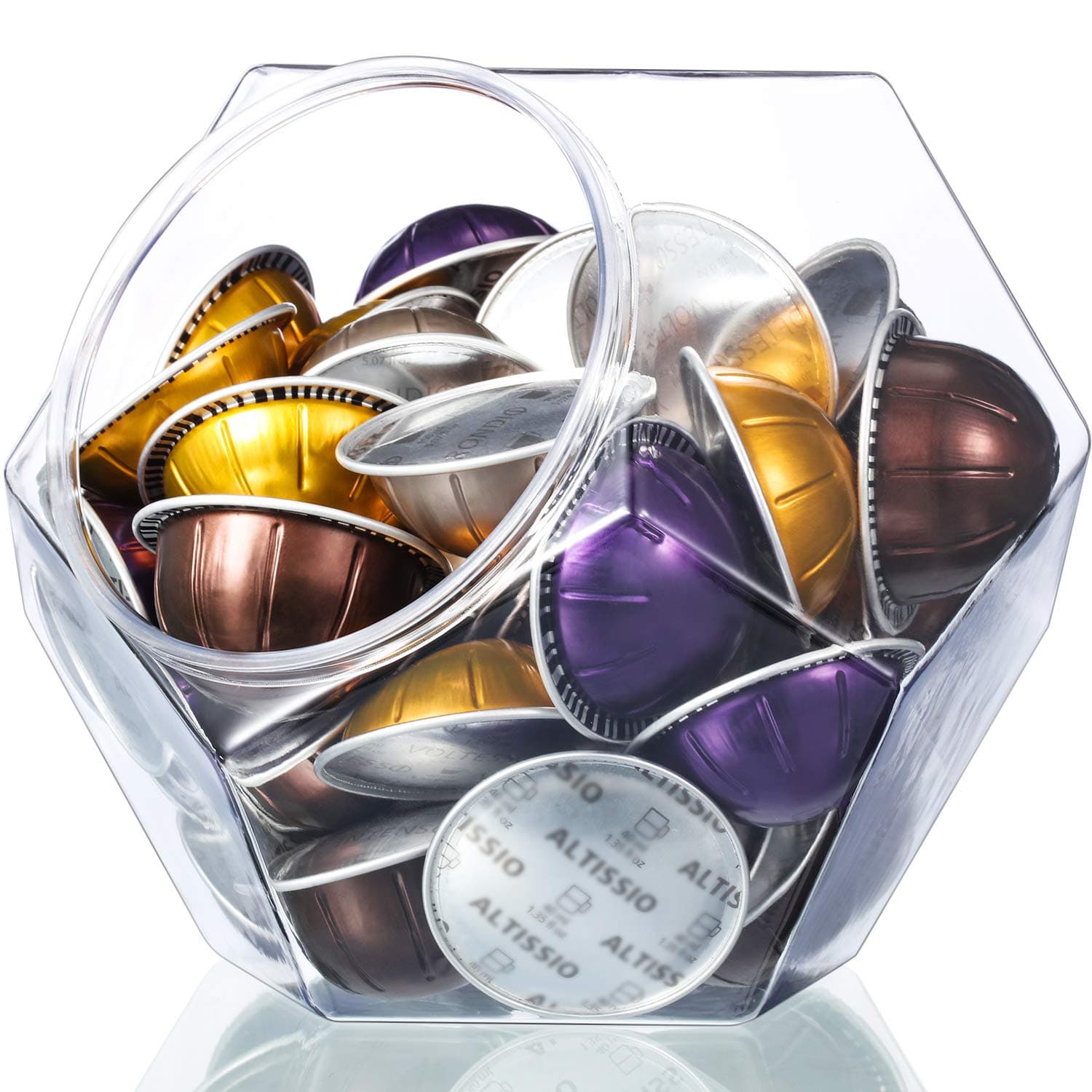 Large-Capacity 12-Sided Polygon Elegant Coffee Pods Holder for Nespresso Vertuoline Capsule