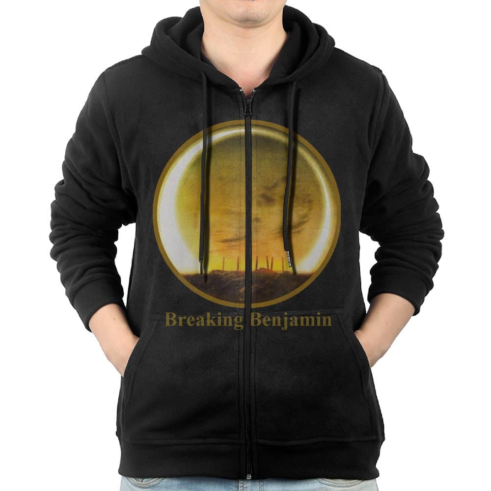 Breaking Benjamin Dark Before Dawn Mens' Cotton Full Zip Hoodie Sweatshirt Black