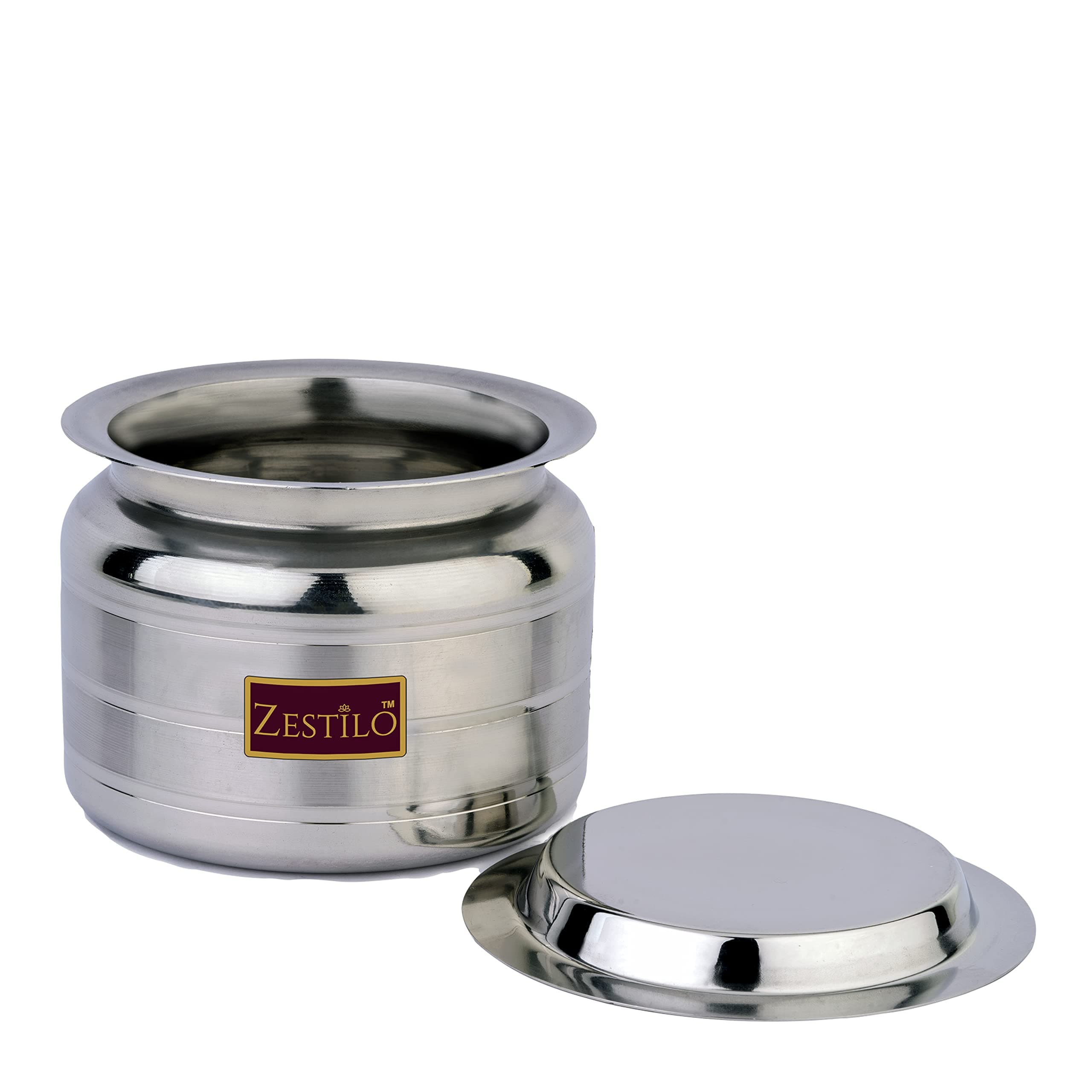 ZESTILO Stainless Steel Oil Pot Ghee Dani Curd Storage (500 ml)